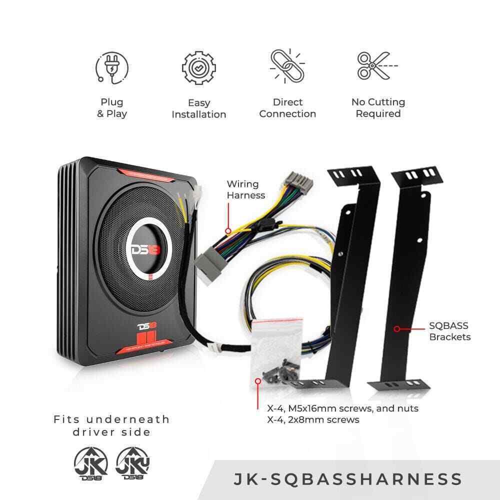 DS18 SQBASS8 Harness Plug and Play For Jeep JK JKU - Image 3