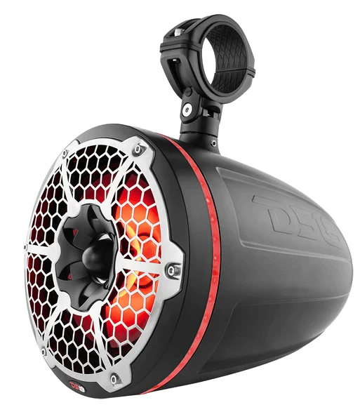 DS18 Black 10" 900W Waterproof LED RGB Tower Speakers 4 ohm Neodymium - Image 3