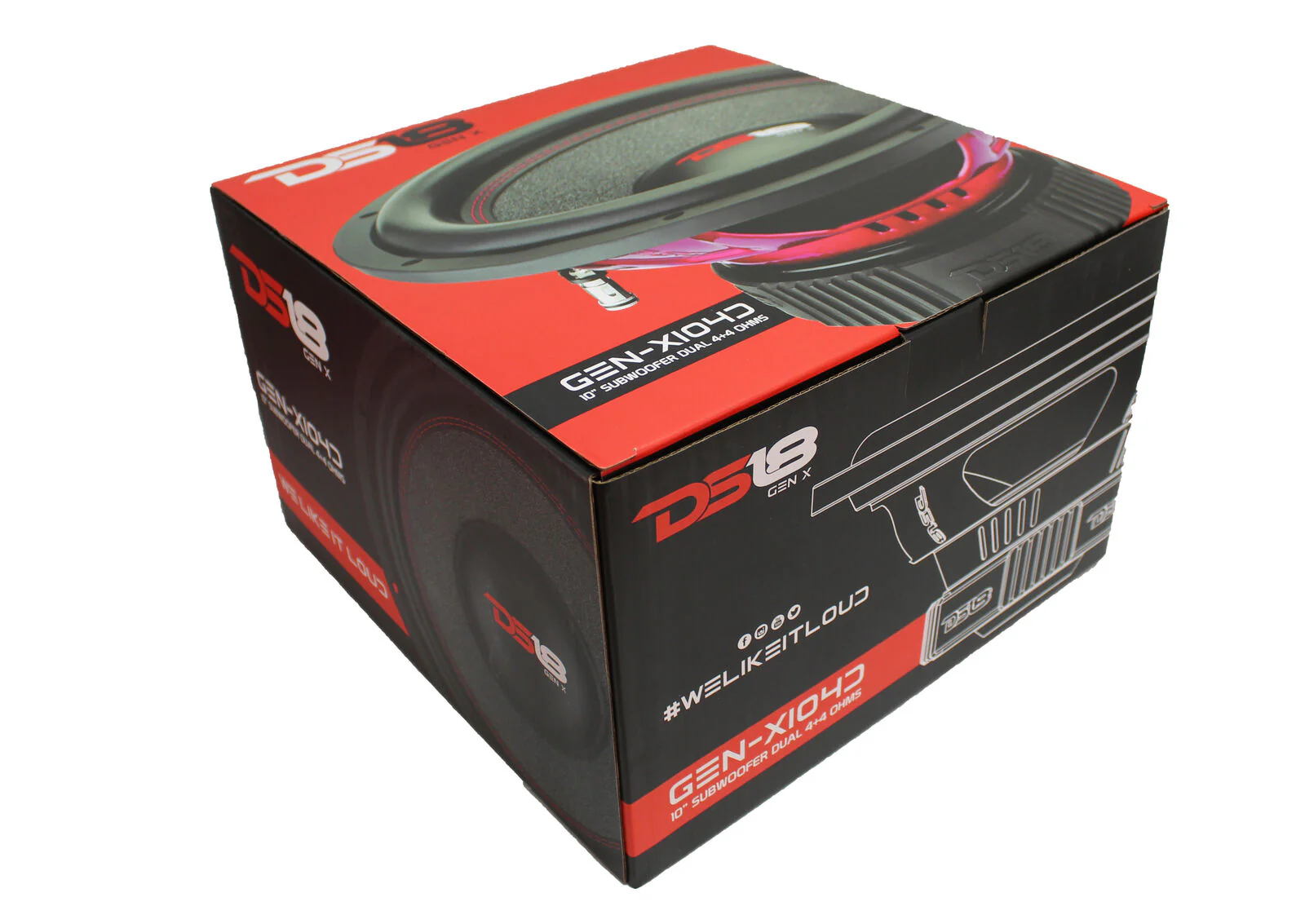 DS18 10" 4 Ohm 800 Watt Dual Voice Coil Subwoofer GEN-X104D - Image 6