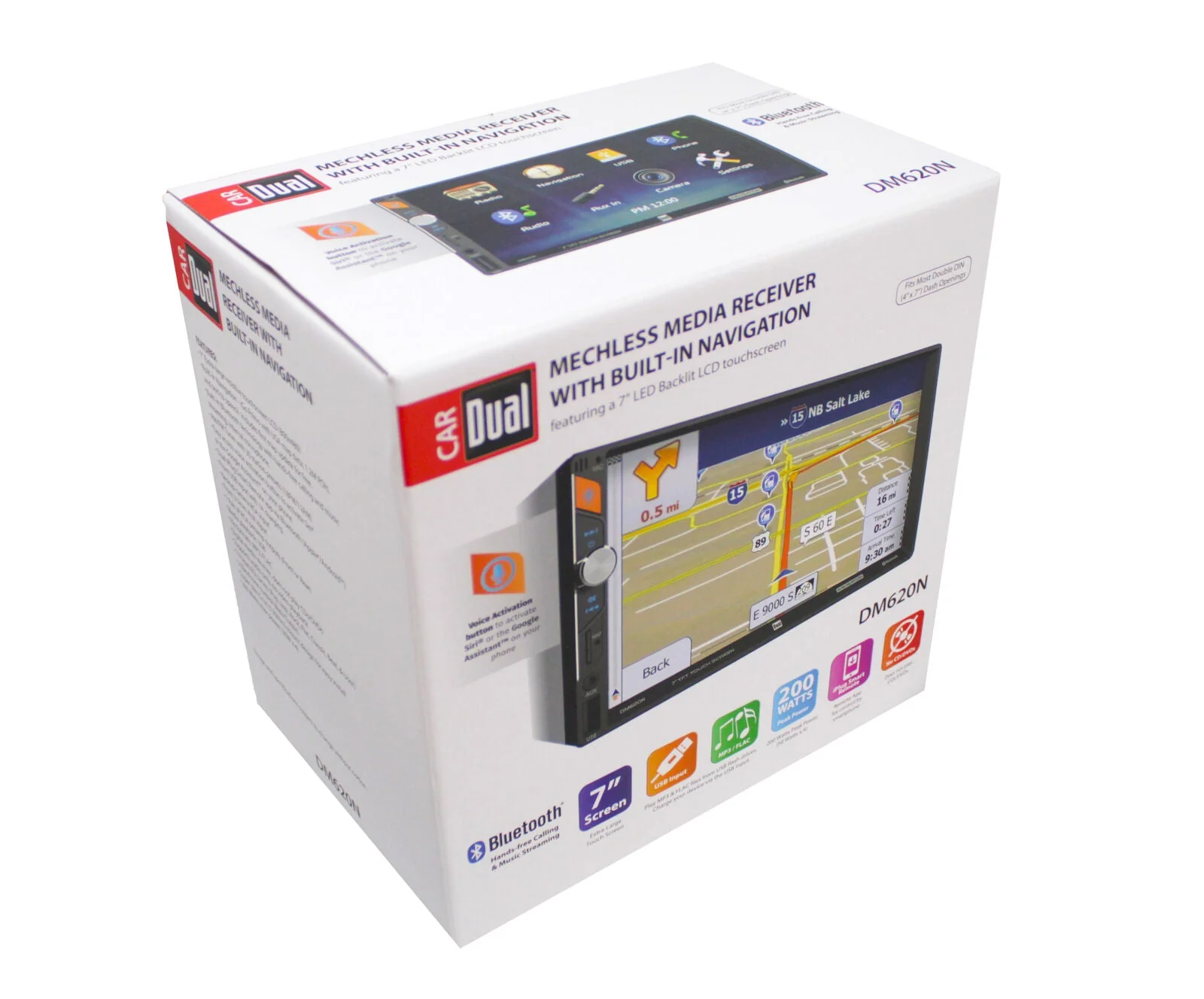 Dual DM620N 7" Touchscreen Bluetooth Mechless Receiver w/ Built-In Navigation - Image 7
