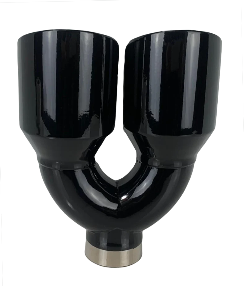 Dual Slant Cut Stainless Steel Exhaust Tip Auto Product Makers 1670BK