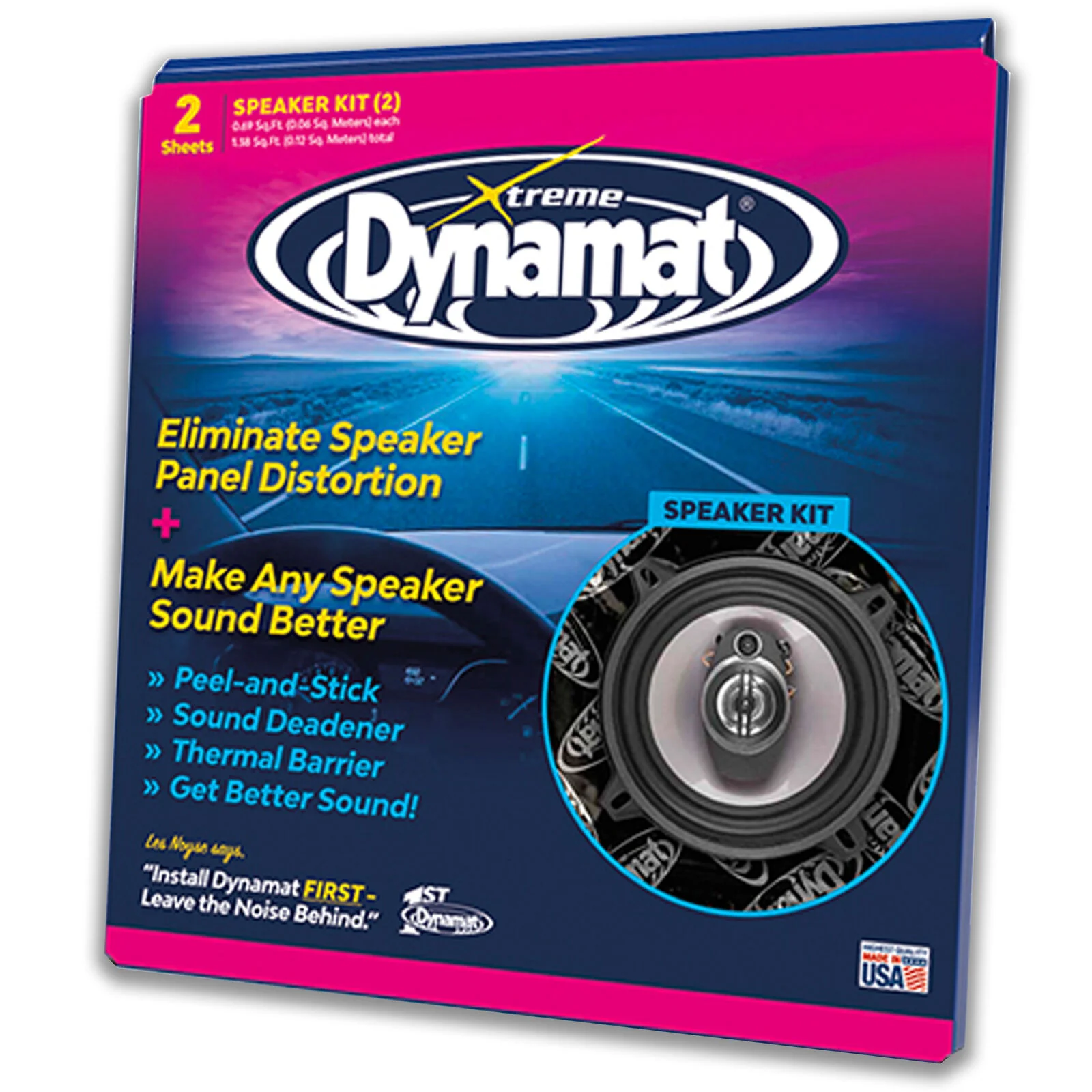 Dynamat Xtreme Car Audio Speaker Kit Sound Deadening Damping 10x10 Sheets 2Pk - Image 6