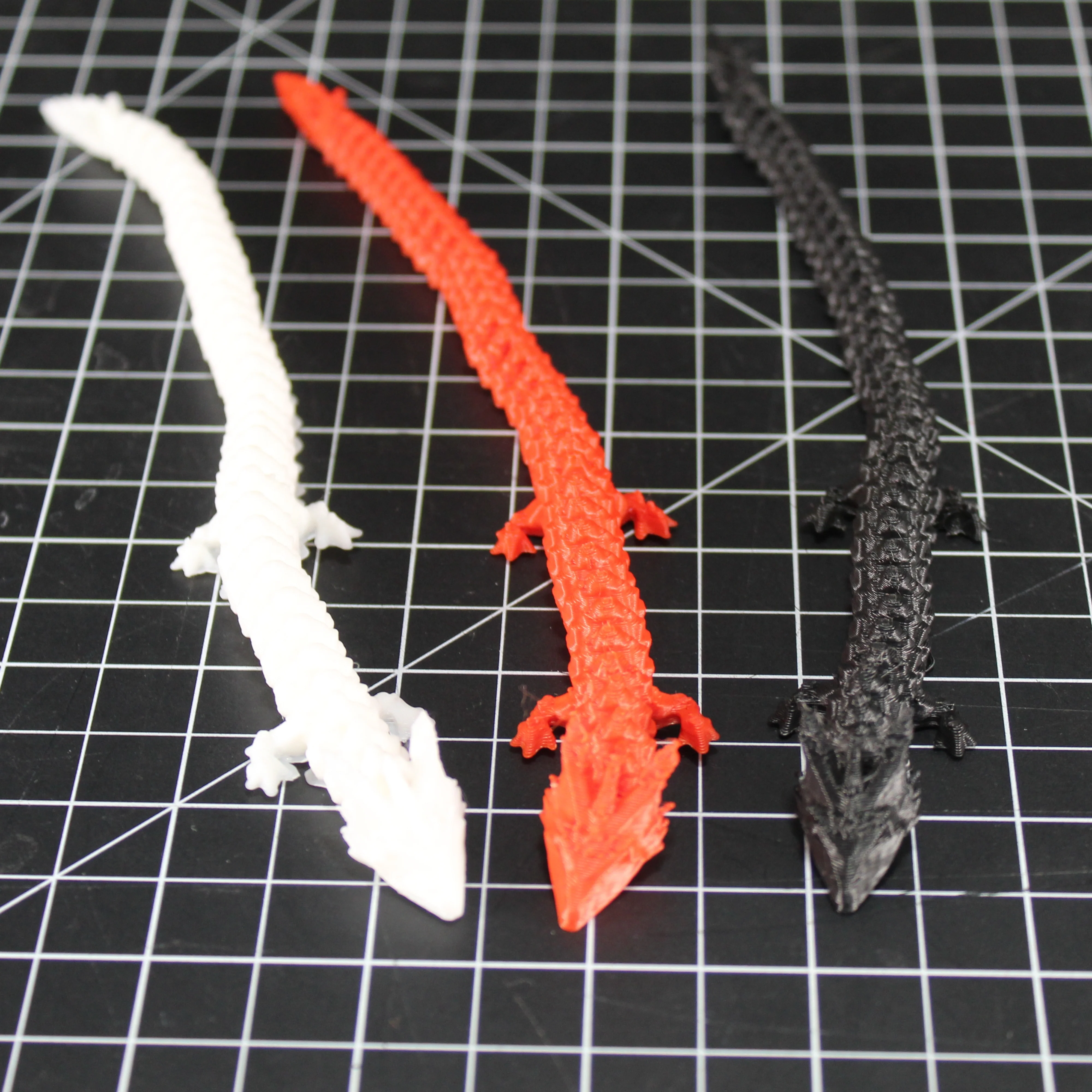 Flexible Crystal Dragon 3D Printed Fidget Toy - 8 Inch Dragon Figurine - Image 2