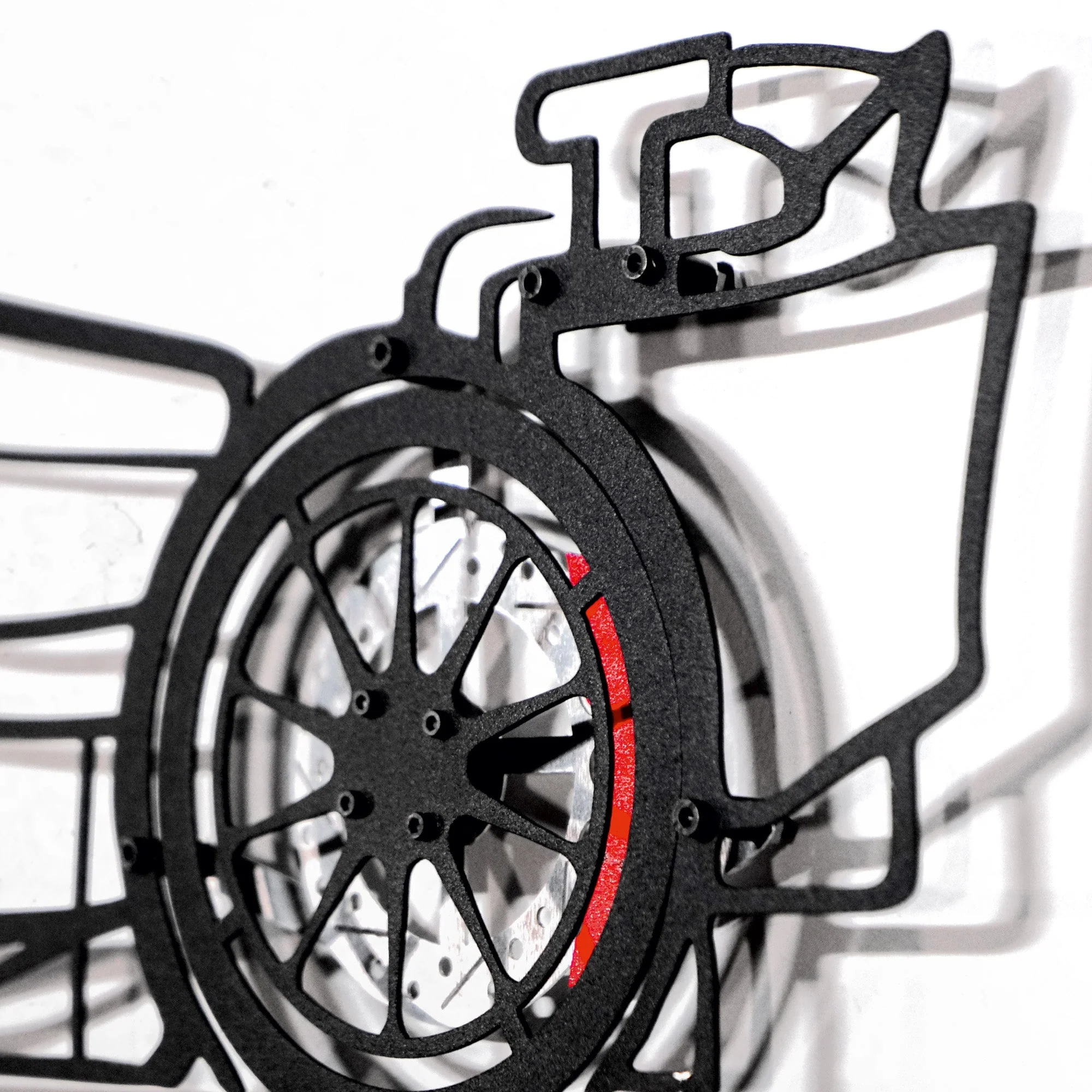 Formula 1 Wall Art β Steel Silhouette Racing Car with Spinning Wheels-KAFMEKA023 - Image 9
