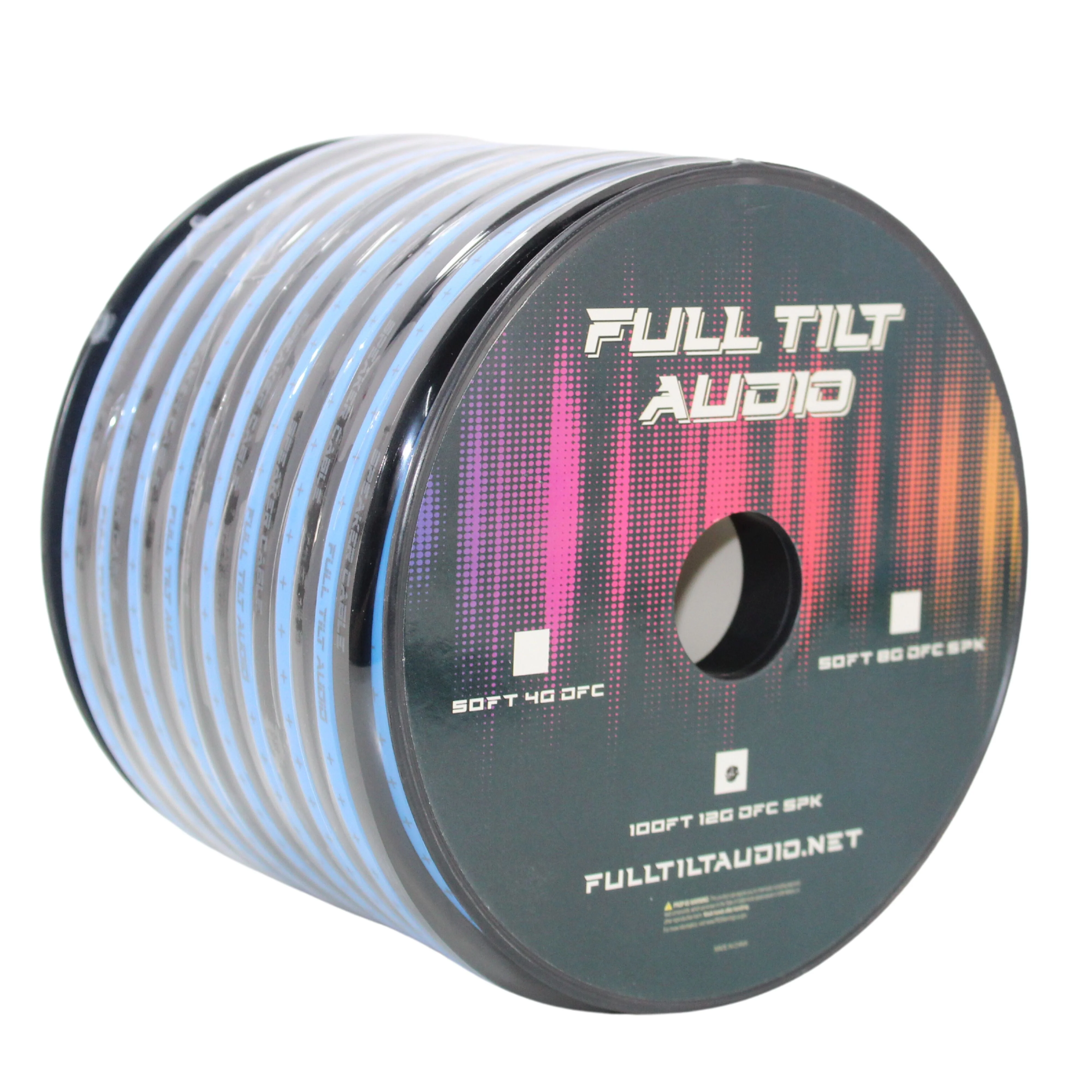 Full Tilt Audio 12GA Tinned Oxygen Free Copper Speaker Wire Light Blue/Black Lot - Image 2