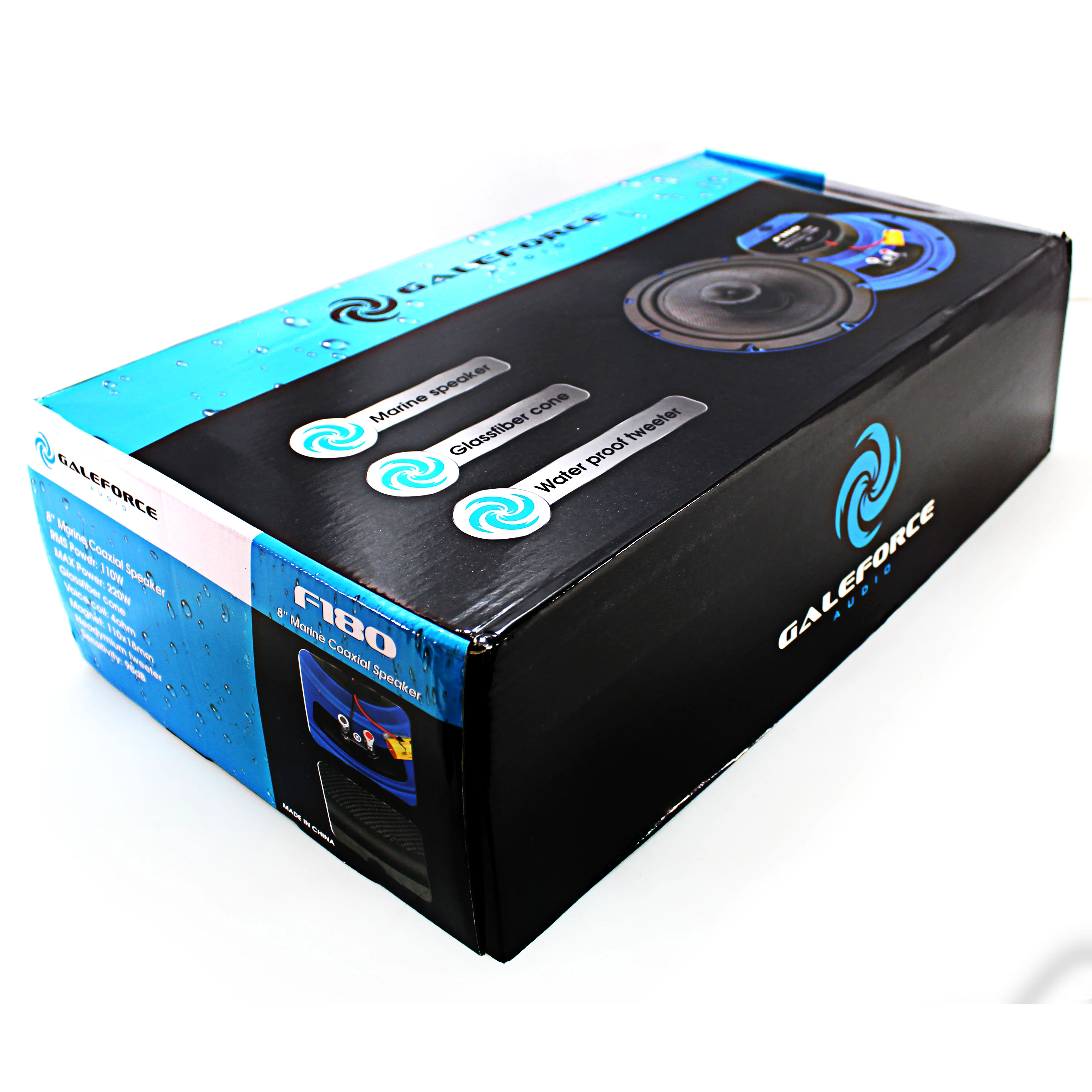 8" Hybrid 4-Ohm 110W RMS Midrange Motorcycle/Marine Galeforce F1 Speakers Pair - Image 8
