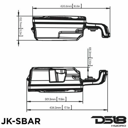 Jeep Wrangler Black Molded RGB LED Car Audio Sound Bar JK JKU Soundbar 07-18 - Image 4