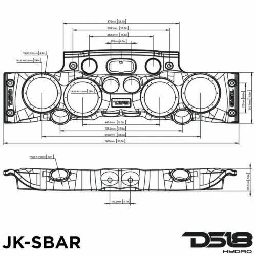 Jeep Wrangler Black Molded RGB LED Car Audio Sound Bar JK JKU Soundbar 07-18 - Image 5
