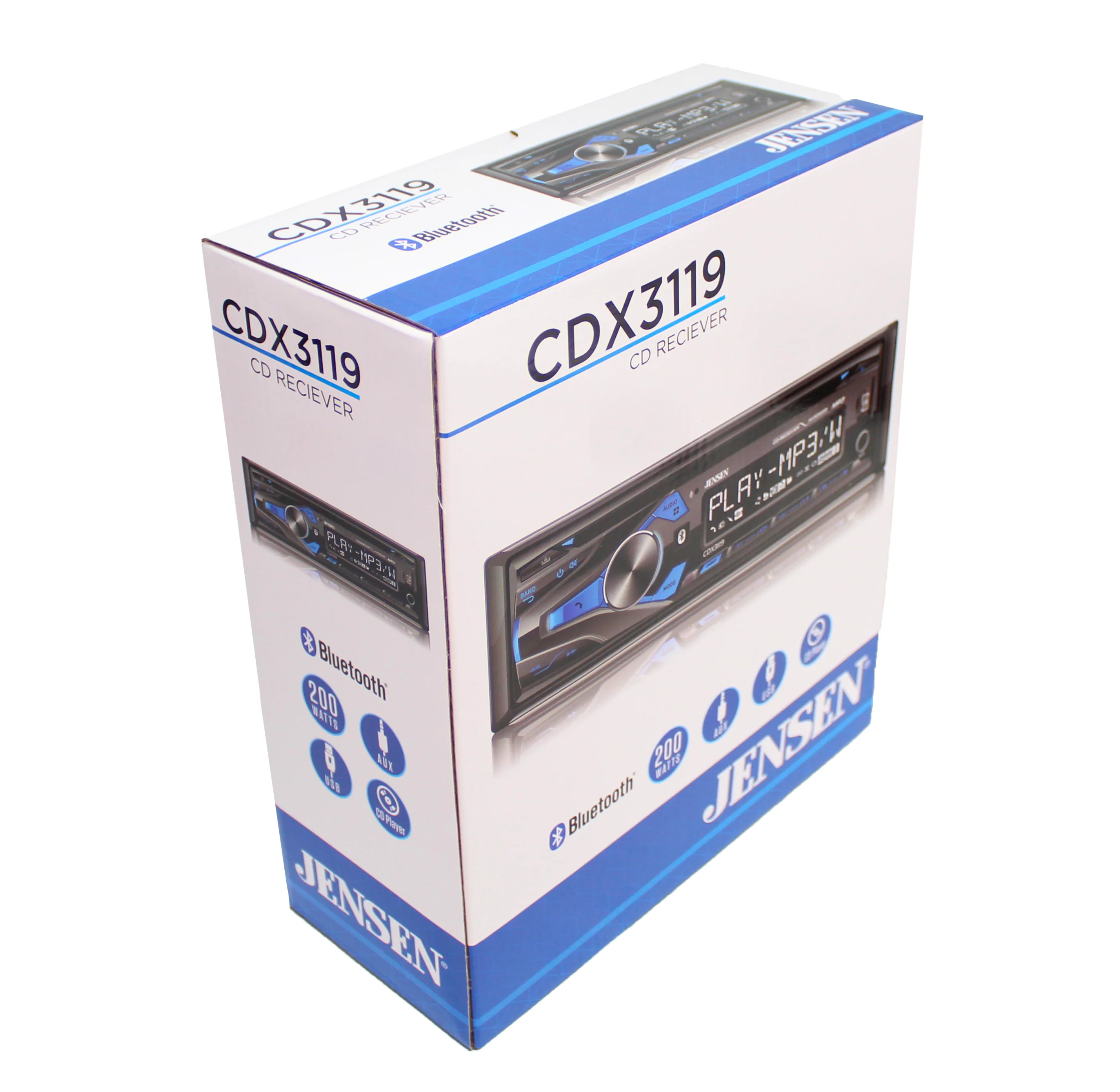 Jensen CDX3119 Single Din Bluetooth AM/FM MP3 USB/AUX CD Car Stereo - Image 9