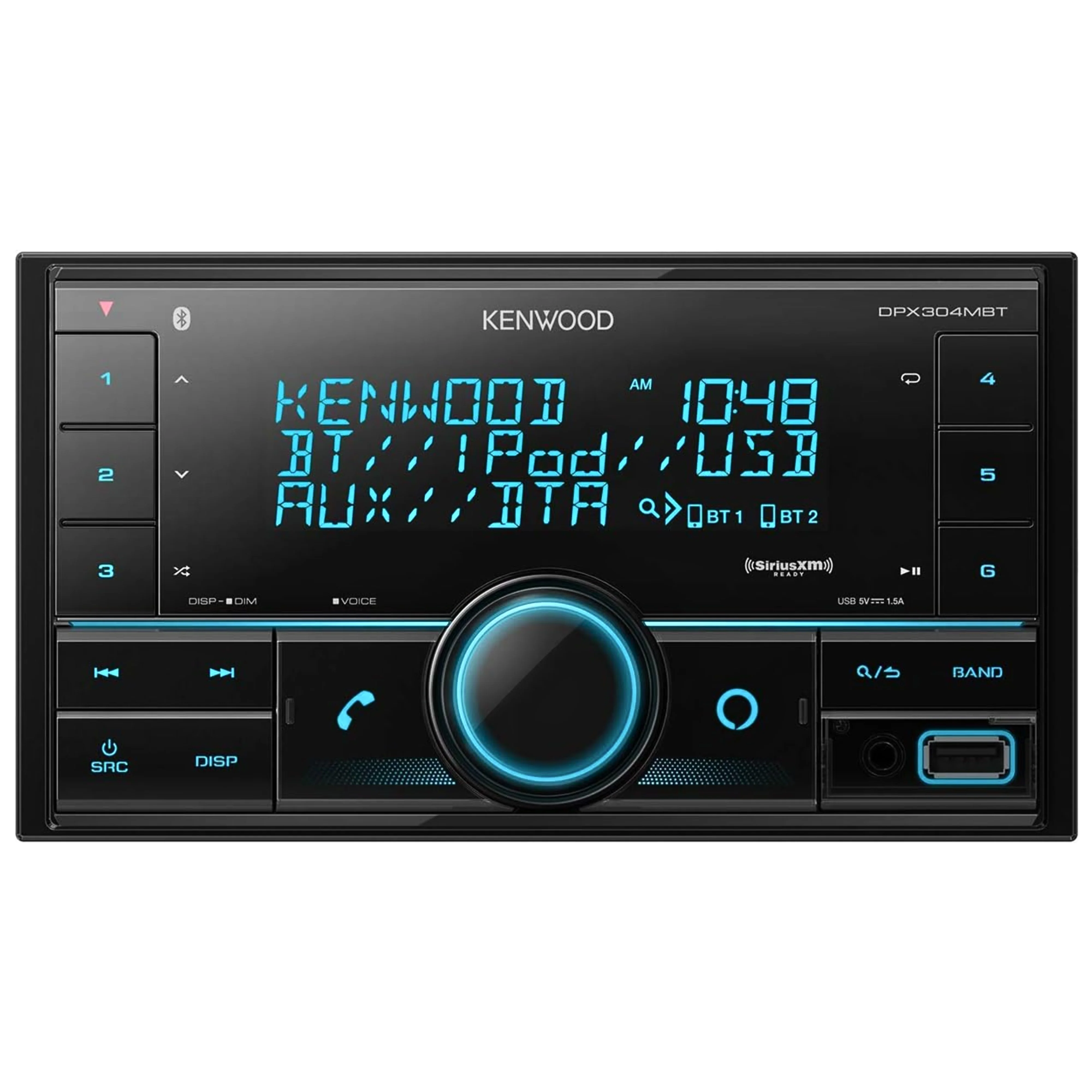 Kenwood Double DIN in-Dash Digital Media Receiver with Bluetooth DPX304MBT - Image 2