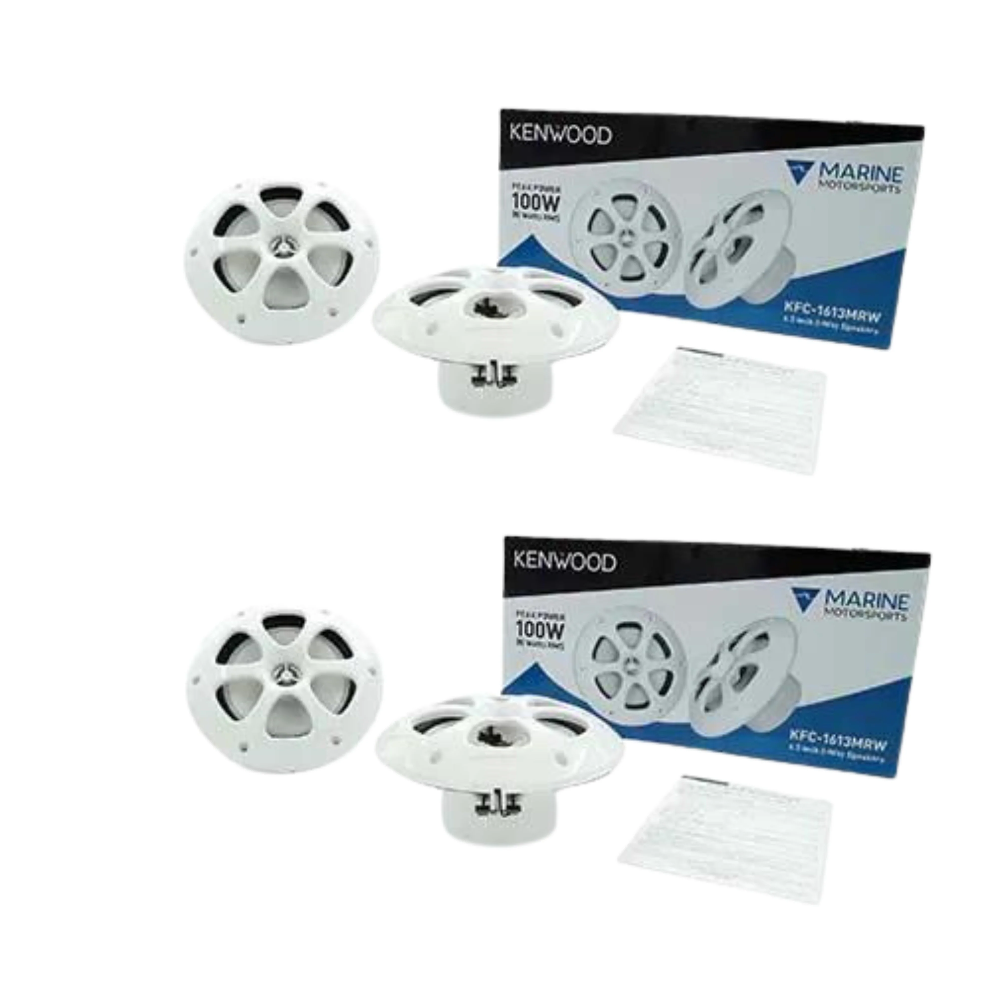 Kenwood Marine Bluetooth Single DIN CD Receiver W/ Four 6.5" Coax Speakers - Image 5