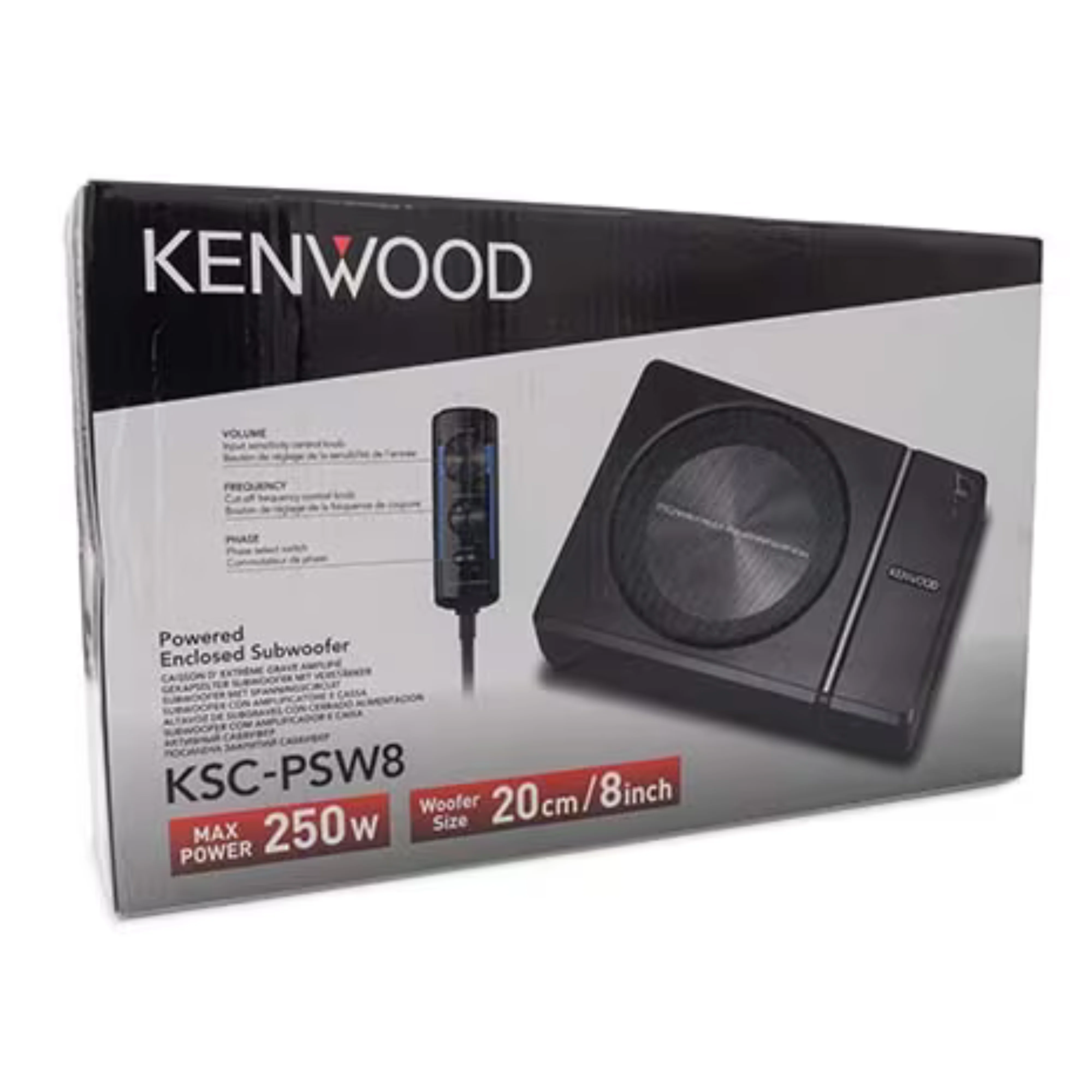 Kenwood Single 8" 250W Under Seat Powered Subwoofer with Remote Control KSC-PSW8 - Image 6