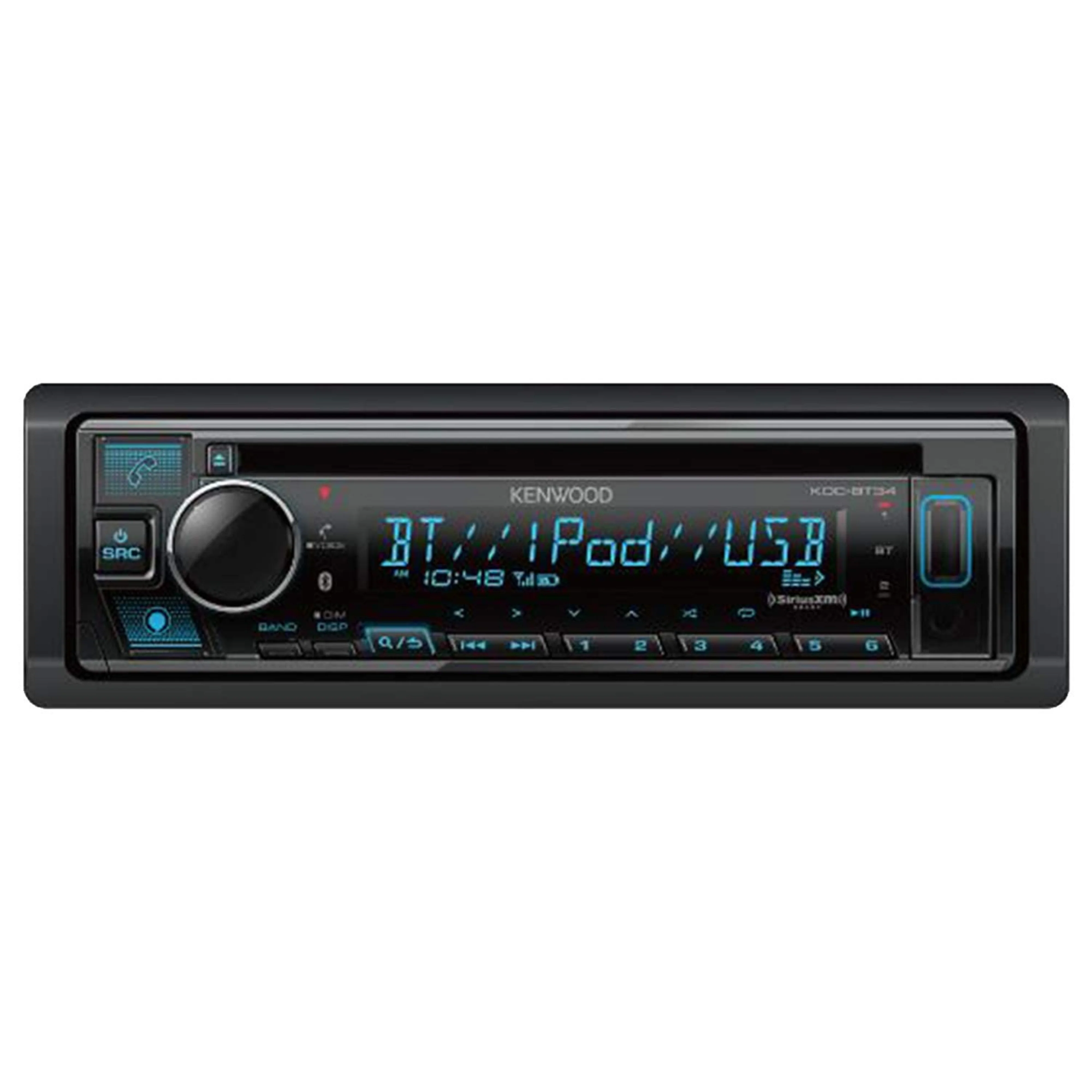 Kenwood Single DIN CD Bluetooth Spotify Ready Car Audio Receiver KDC-BT34