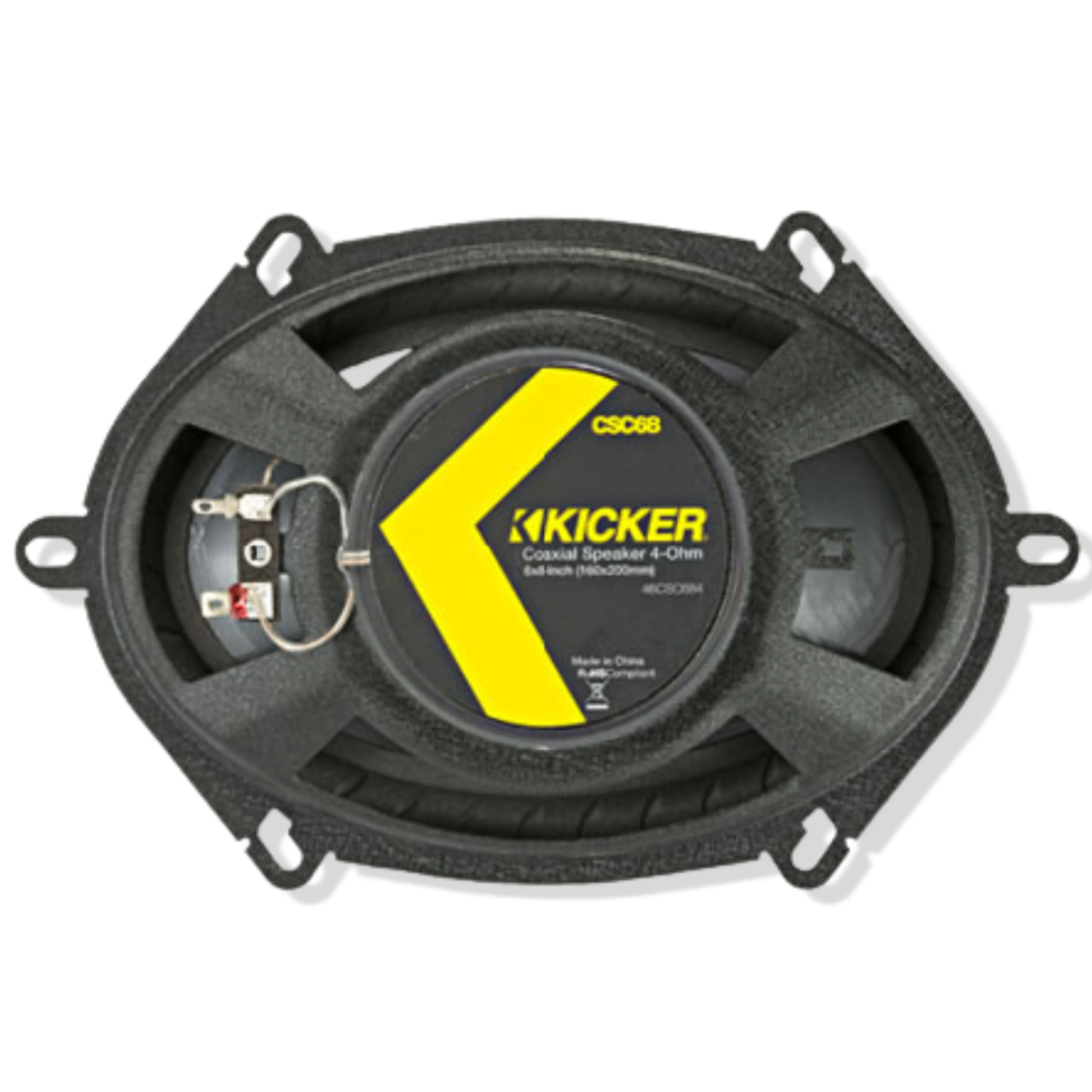 Kicker 6x8" Coaxial 2 Way Speakers 225W Peak 4 Ohm Car Audio Black 46CSC684 - Image 4