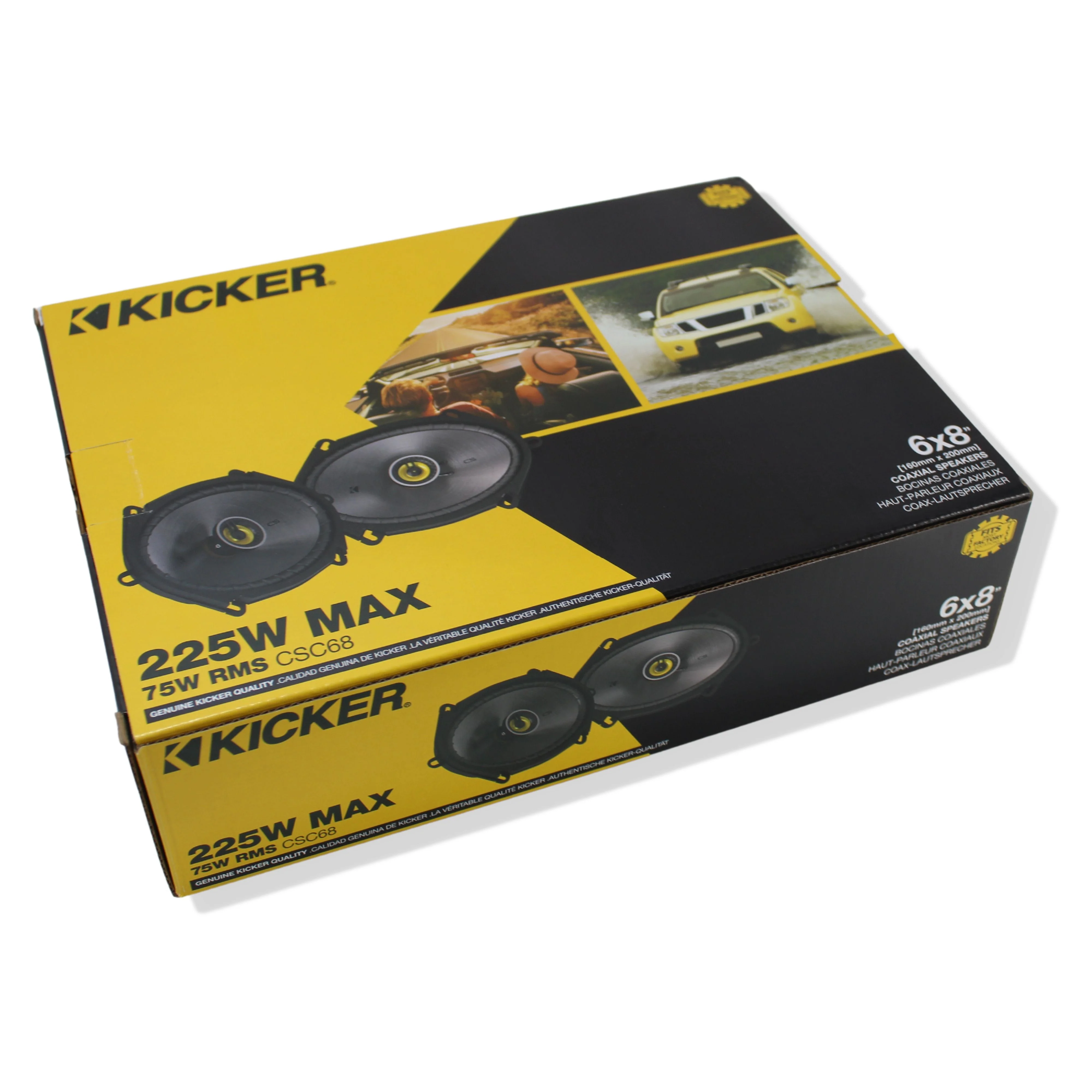 Kicker 6x8" Coaxial 2 Way Speakers 225W Peak 4 Ohm Car Audio Black 46CSC684 - Image 5