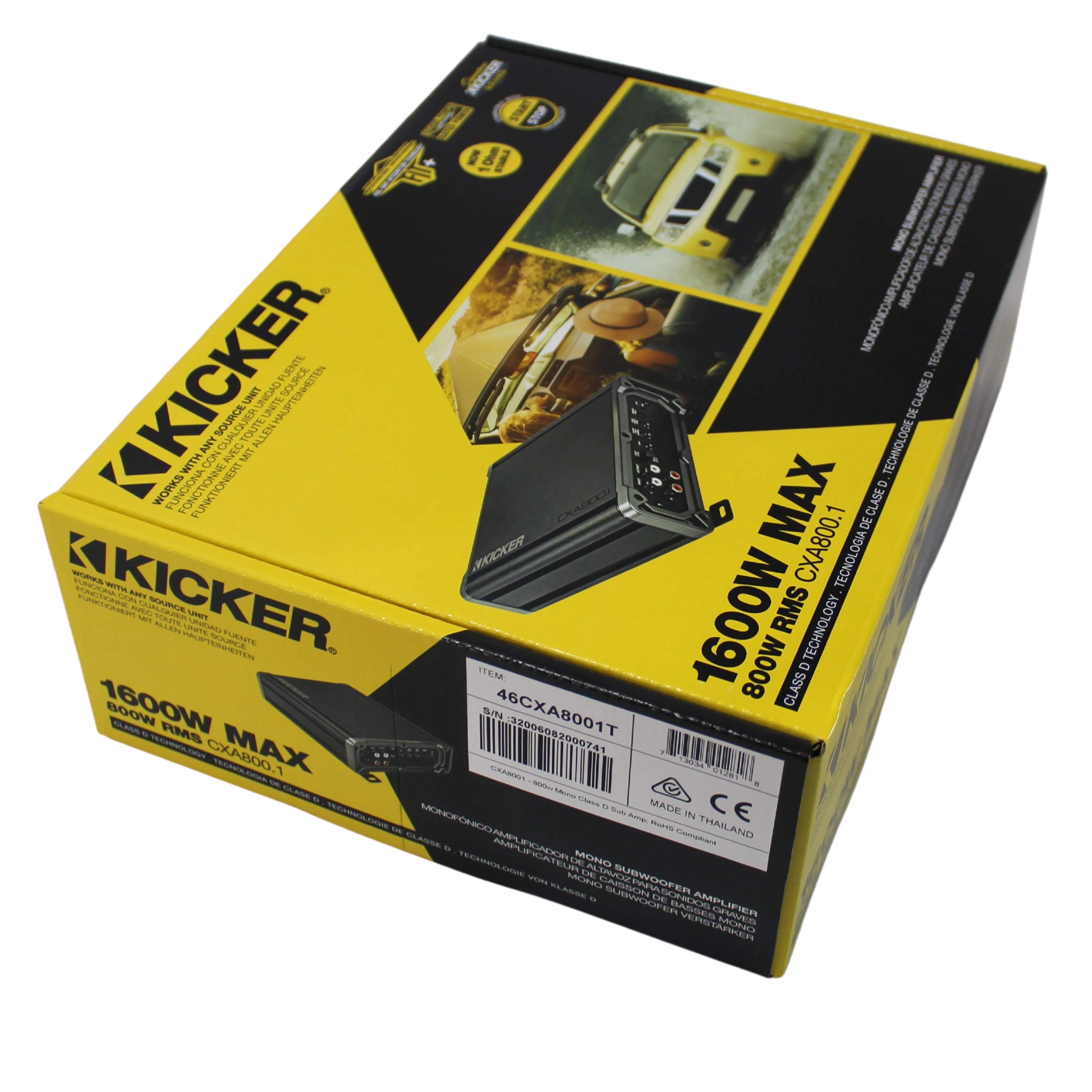 Kicker CX Series Monoblock Bass Amplifier Class D 800W RMS 1 Ohm 46CXA8001T - Image 5