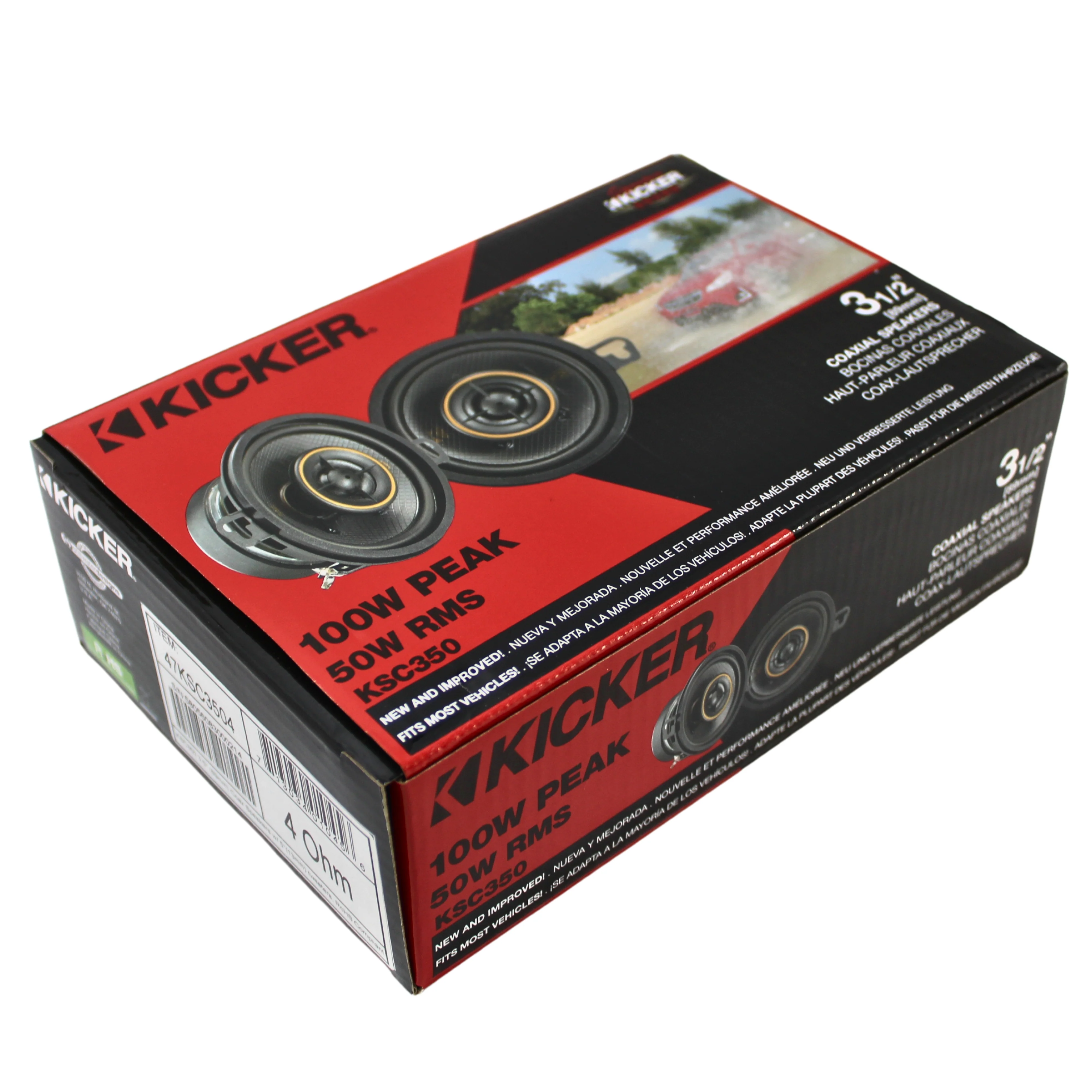 Kicker KS-Series 3.5" 4 Ohm Coaxial Midrange Speakers 50W RMS KSC3504 - Image 6