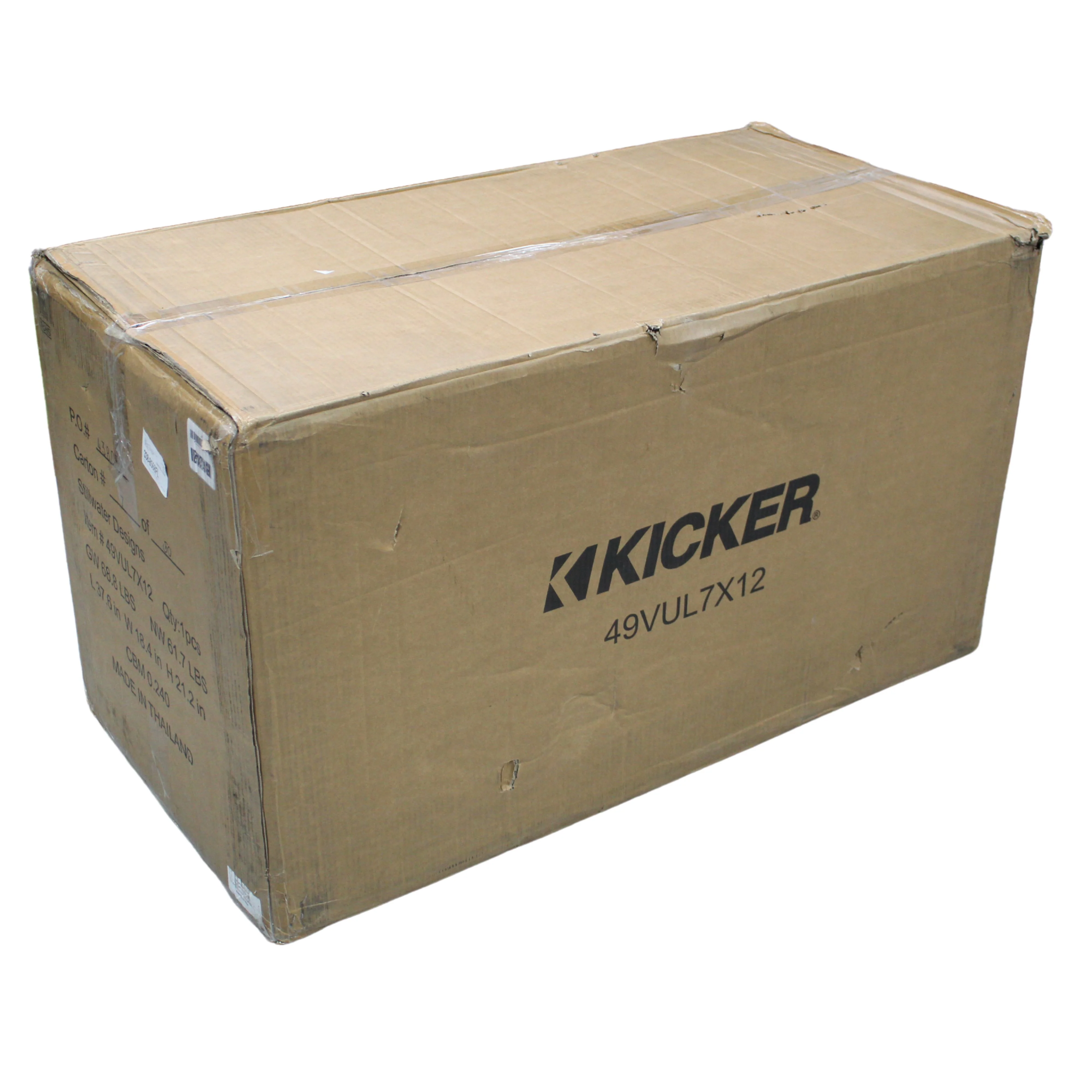 Kicker L7X Series SoloX 12" Single Ported unloaded Subwoofer Box 49VUL7X12 - Image 7
