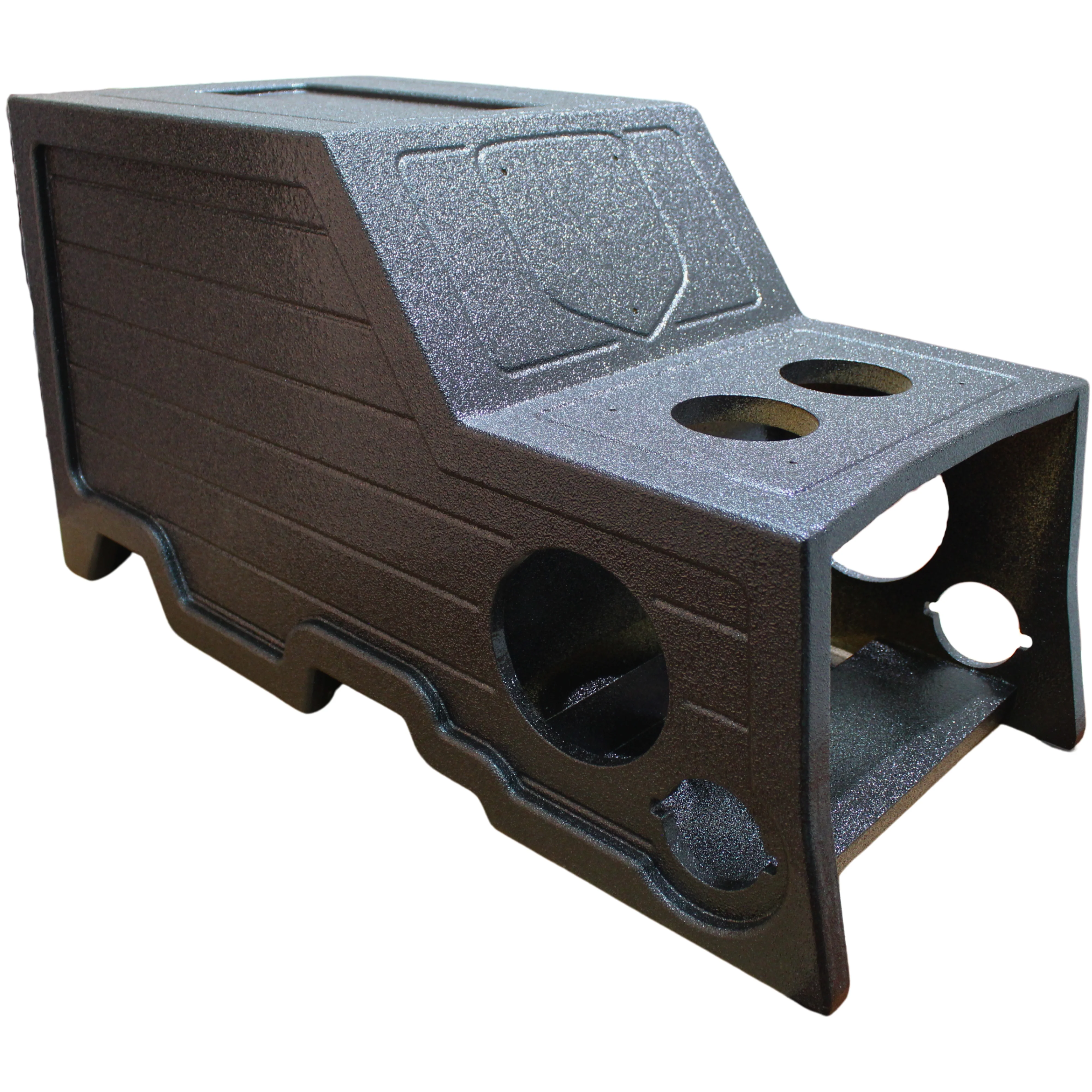 King Boxes 12" Woofer (2) 6.5" & (2) 3.5" Cutouts Center Console Dodge Ram 06-08 - Image 3