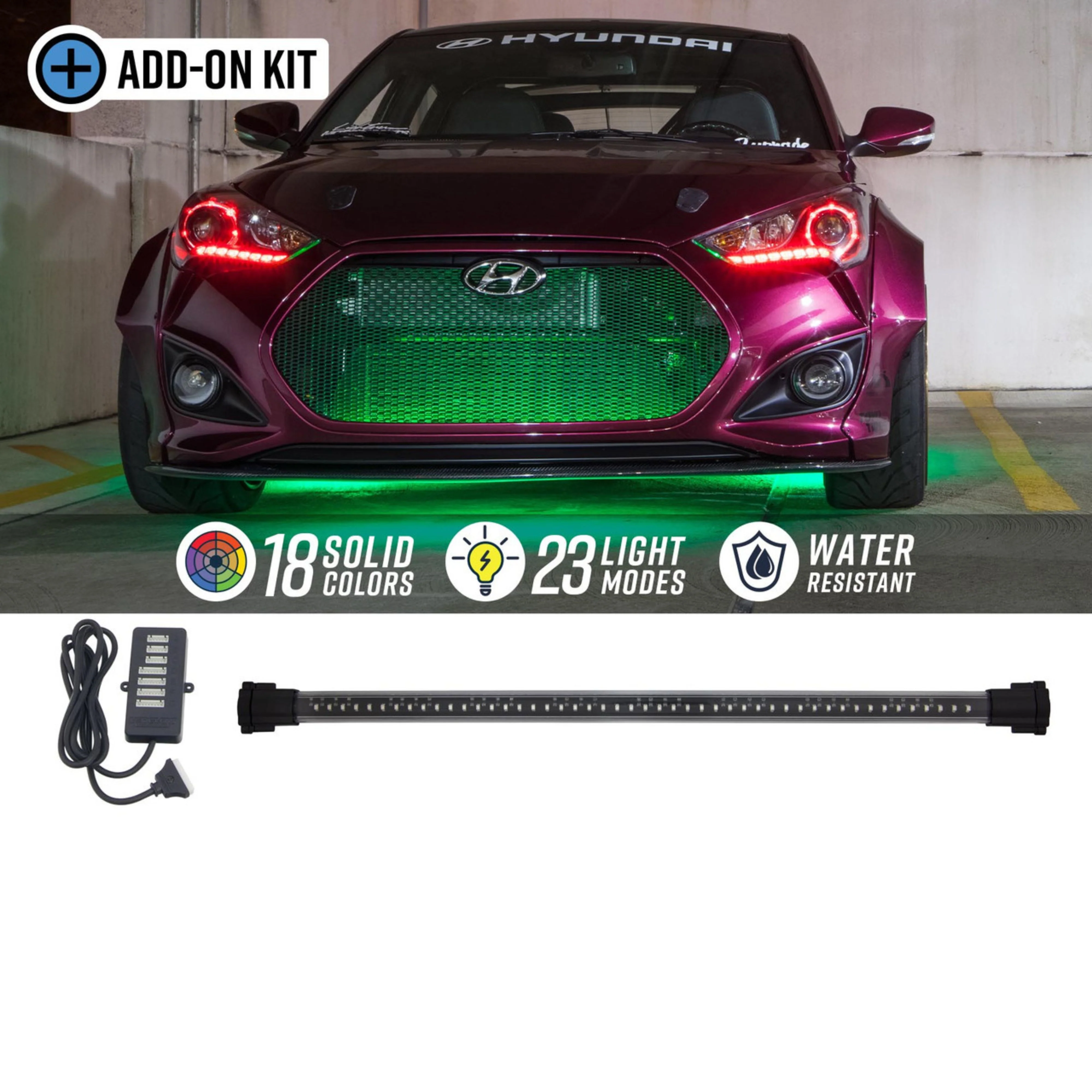 LEDGlow 24" Add-On Grill Tube for Million Color Wireless Underbody LED Light Kit - Image 2