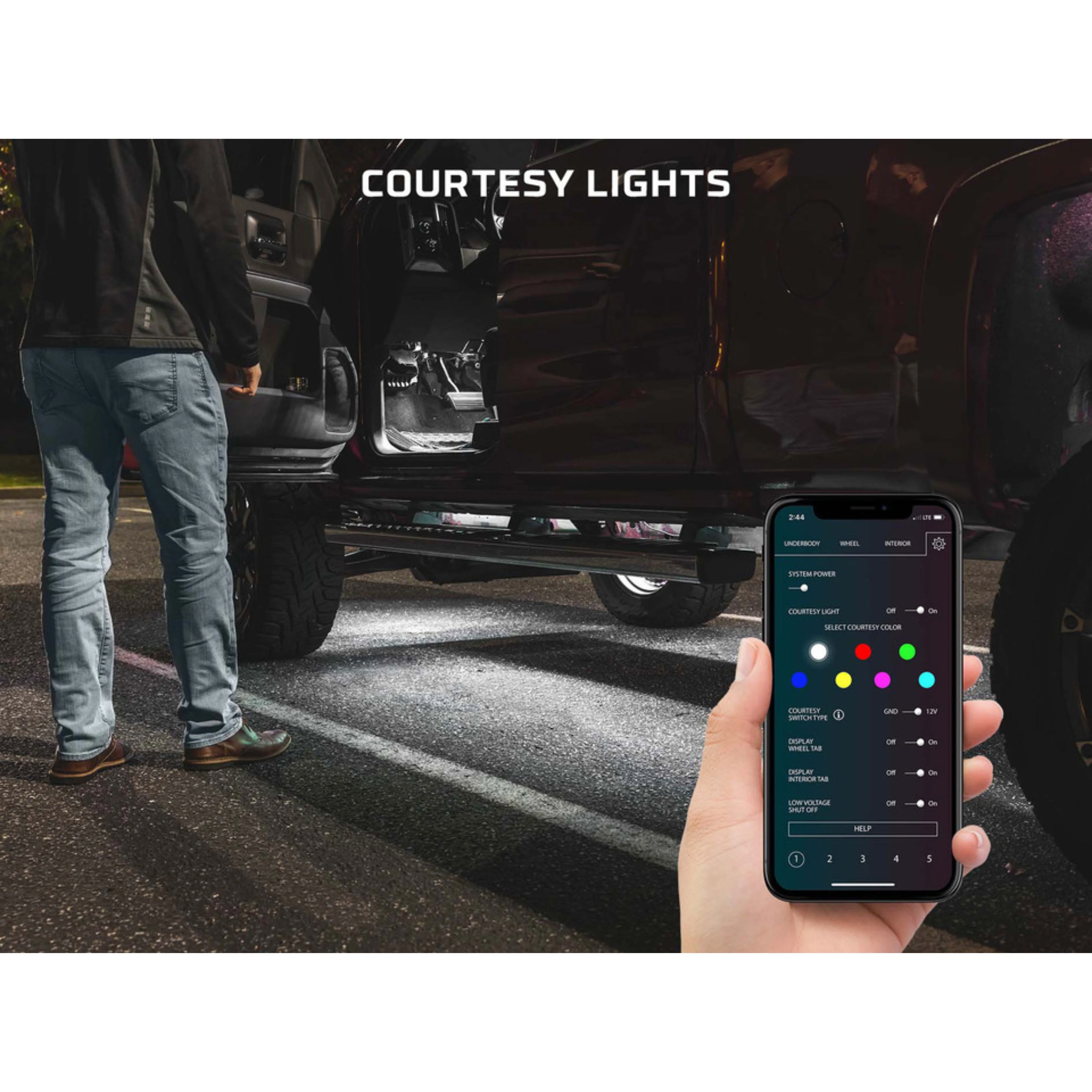 LEDGlow 6pc Million Color Bluetooth Truck Underglow Lighting Kit - Image 5