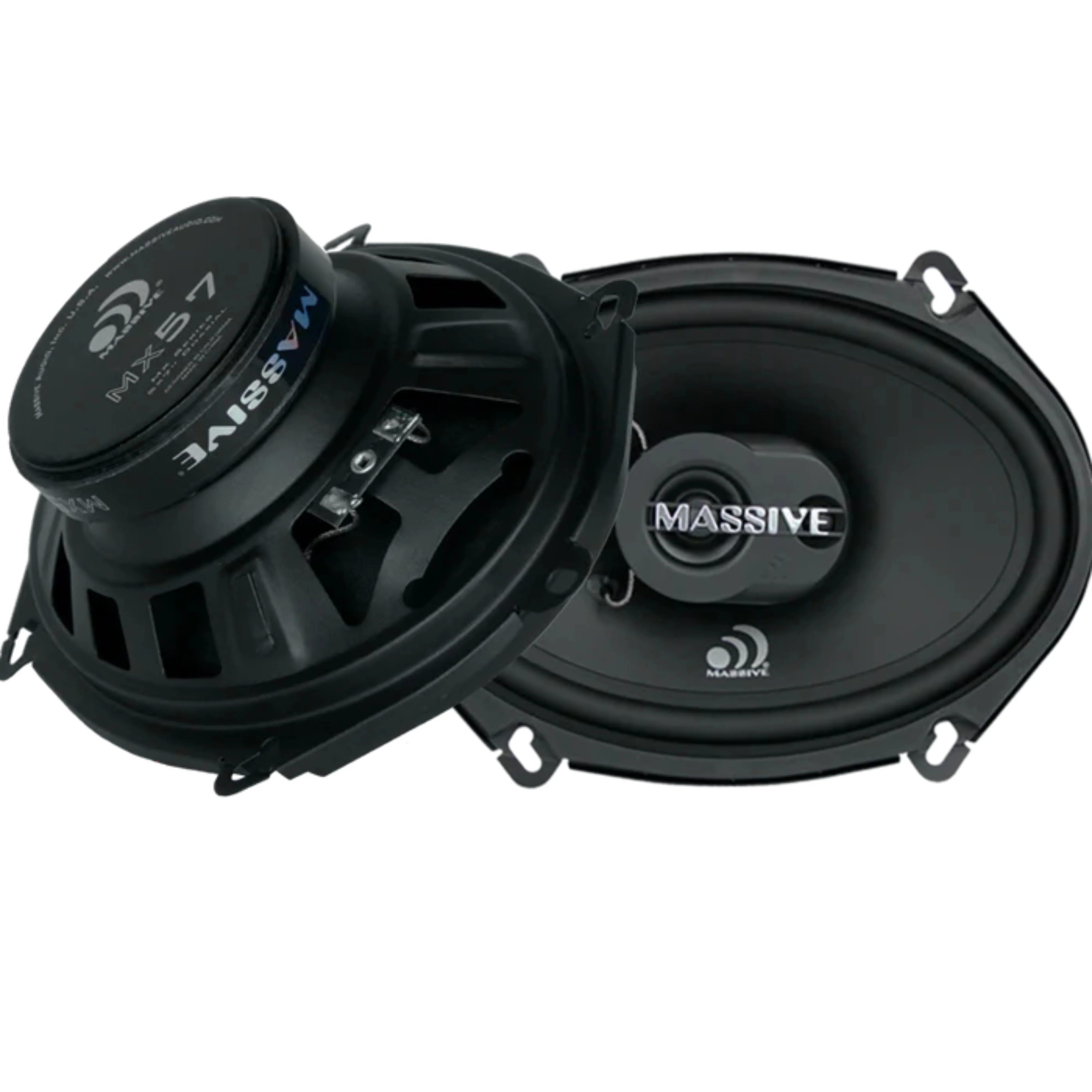 Massive Audio Pair of 5x7" 220W Peak 4-Ohm Coaxial Speakers MX57-V2