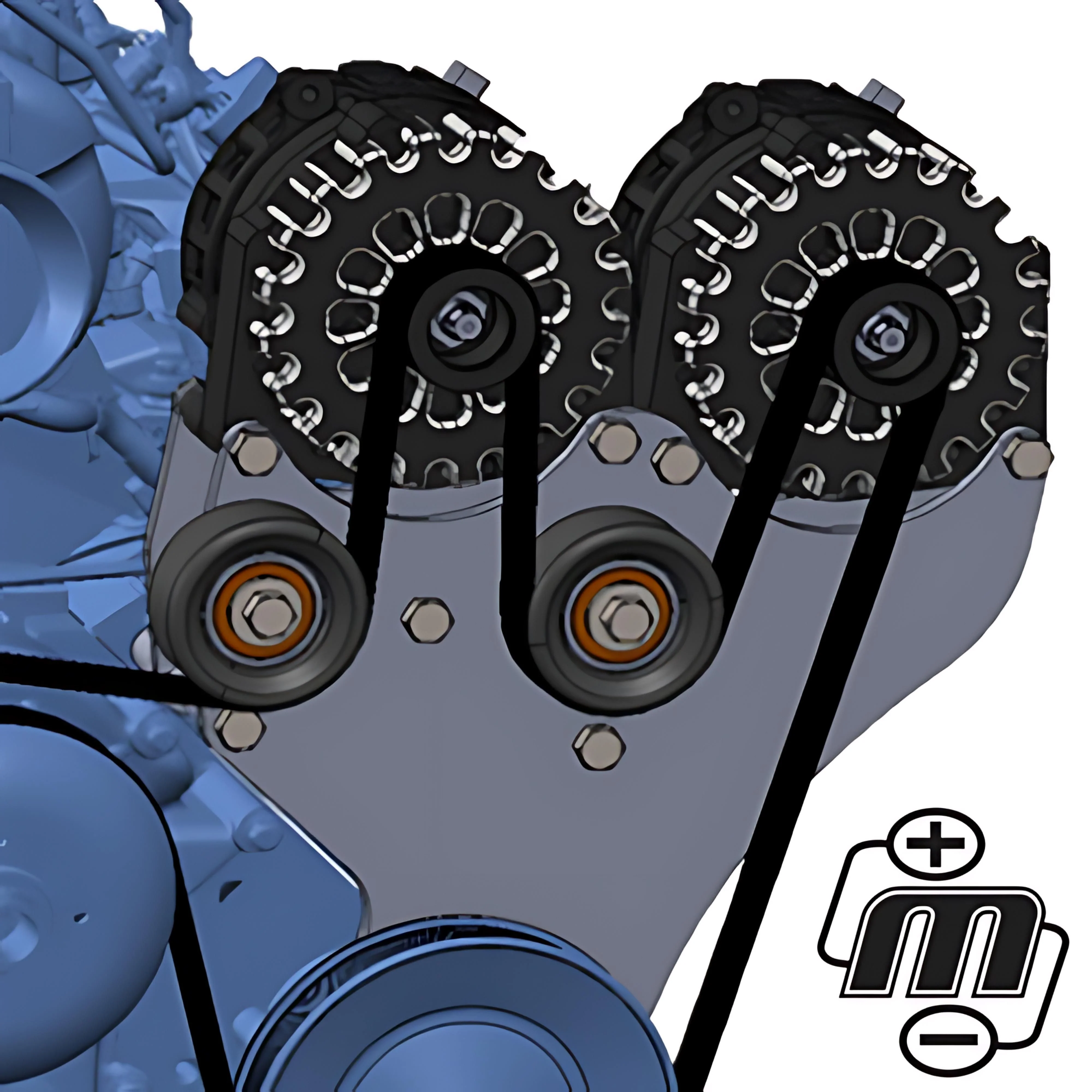 Mechman D201 Dual Bracket Black Alternator 99-04 GM Trucks W/4.8, 5.3, & 6.0L
