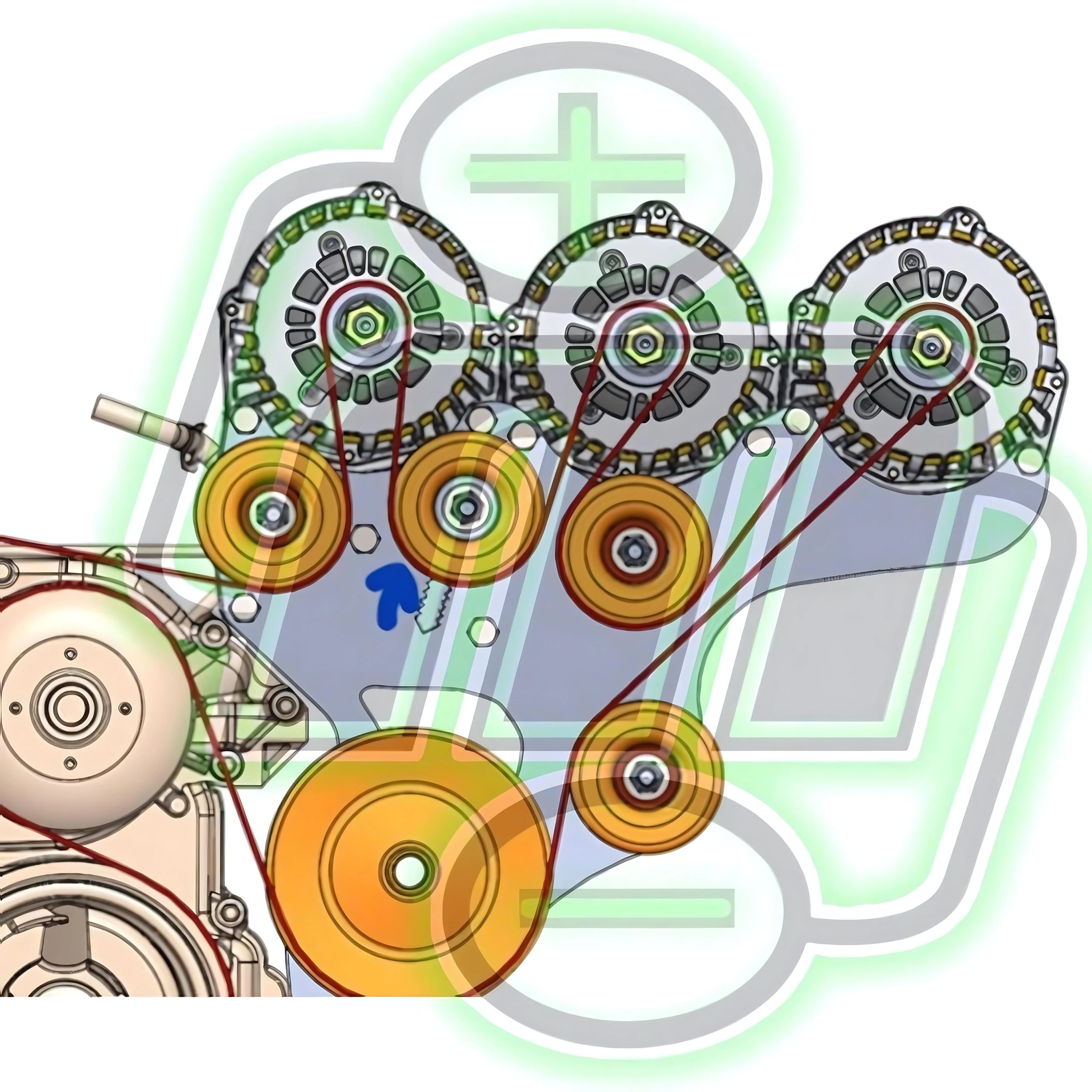 Mechman D305RD Triple Bracket Red Alternator Kit 05-13 GM Truck/SUV LS-engine - Image 8