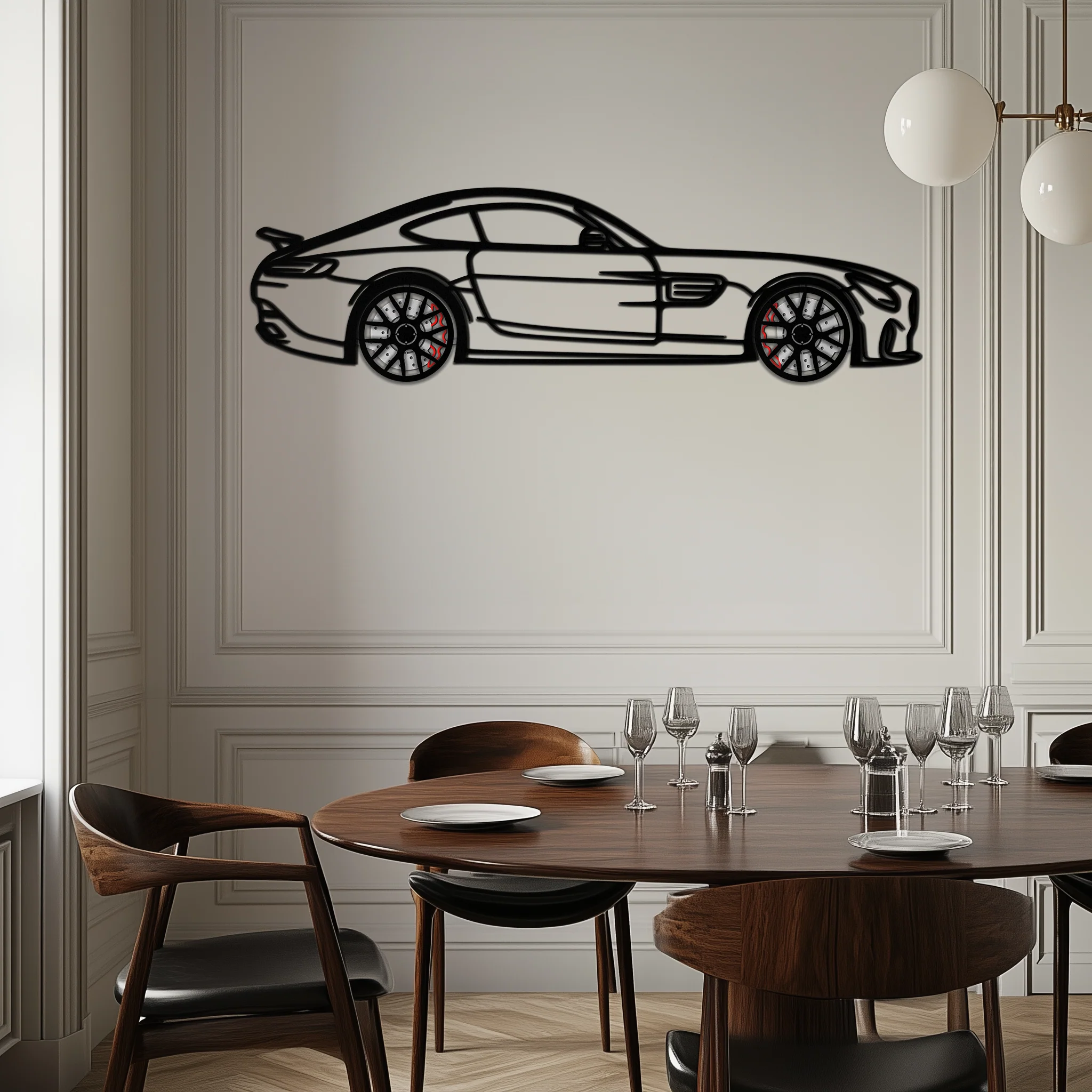 Mercedes AMG GTS Metal Wall Art β Rotating Wheel Luxury Car Decor β Perfect Gift for Car Enthusiasts - KAFMEKA073 - Image 8
