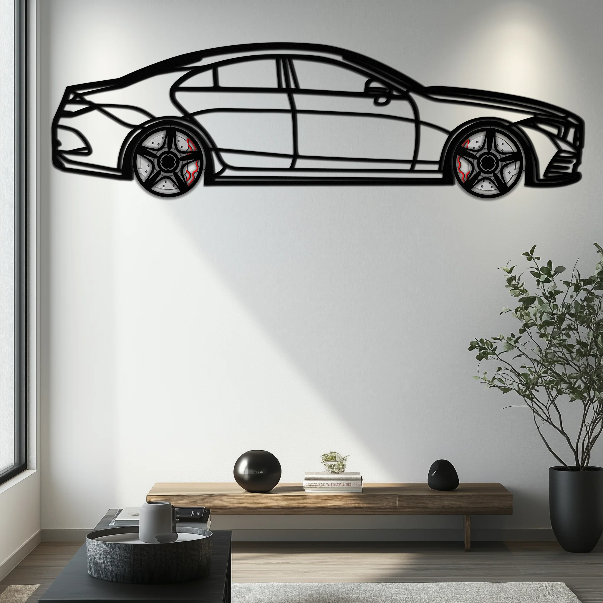 Mercedes CLS Metal Car Wall Art β Rotating Wheels β’ Luxury Automotive Decor Gift - KAFMEKA077 - Image 8