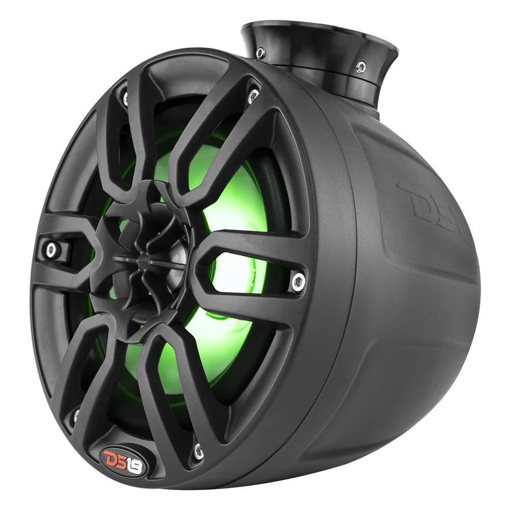 DS18 8" 375W Marine Pod Pair of Black Speakers with Integrated LED NXL-PS8BK - Image 4