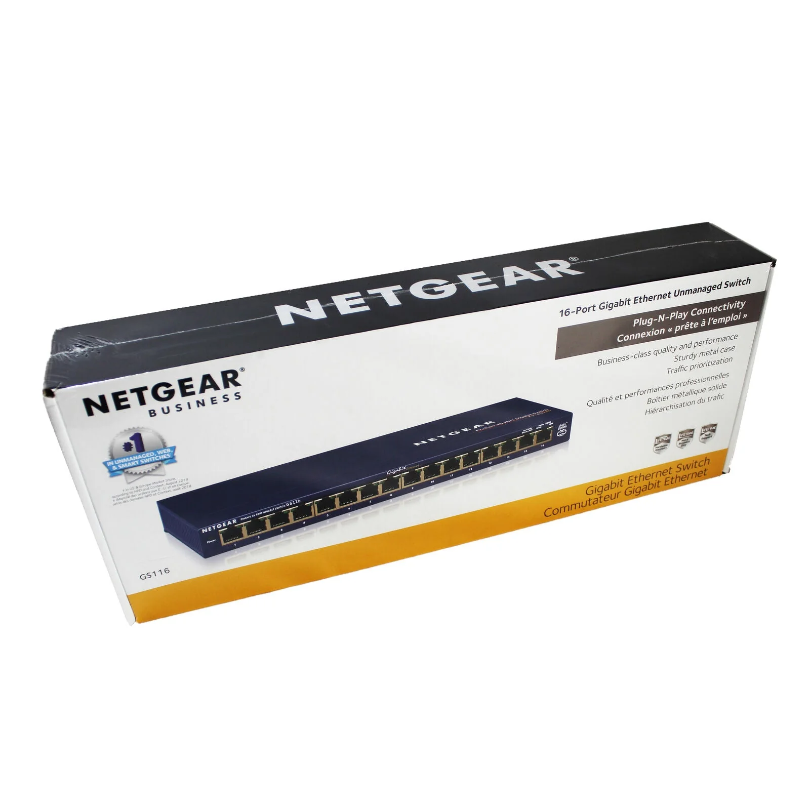 NETGEAR - 16-Port 10/100/1000 Mbps Gigabit Unmanaged Switch - Blue - Image 5