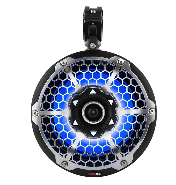 NXL-10TPNEO Black 10" LED Marine Tower Speakers + NXL-400.4D 1200W 4 Ch Amp - Image 3