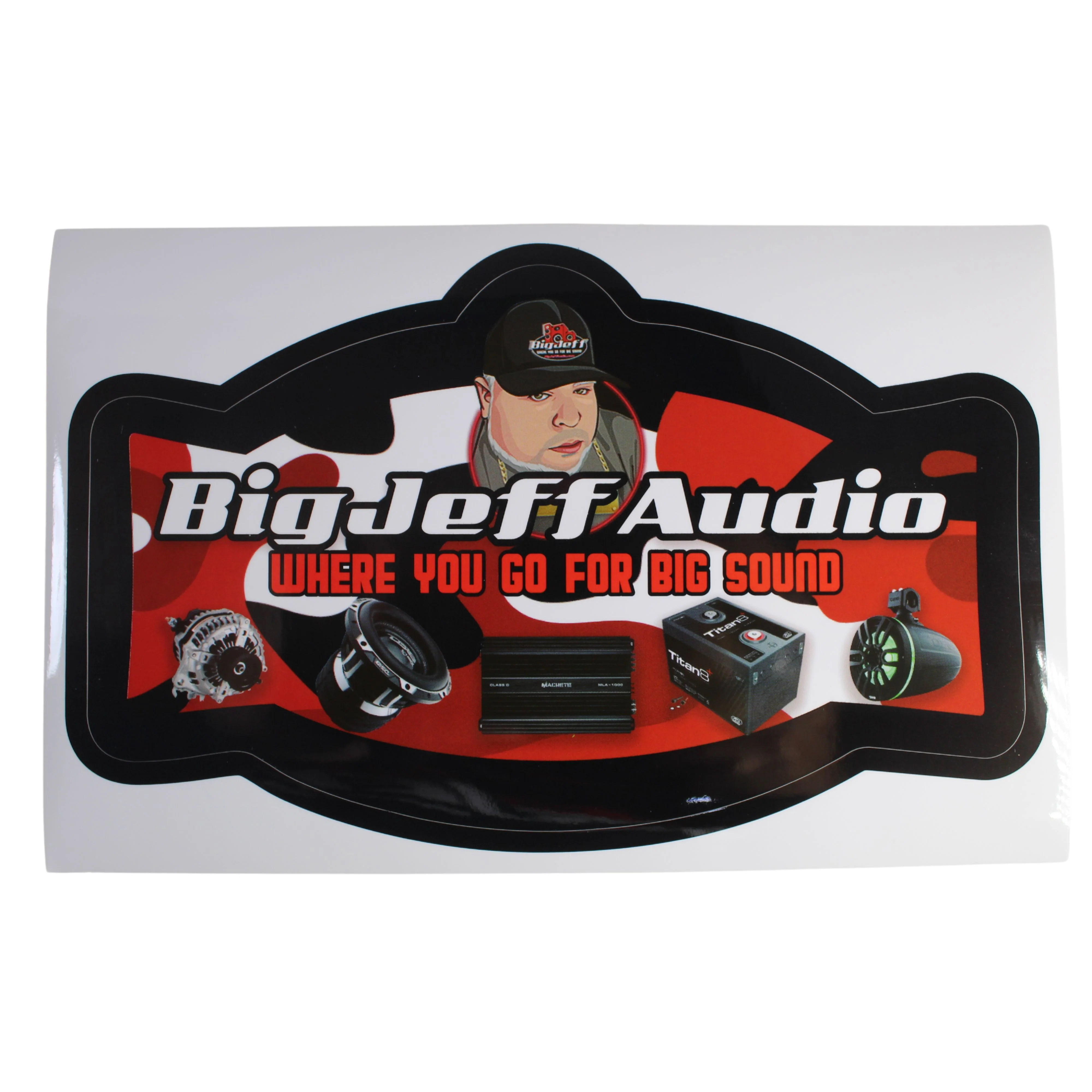 Official Big Jeff Audio 6" Premium Vinyl Sticker – Next-Gen Edition - Image 2