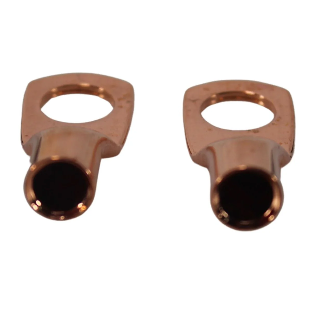 Pair of 8 Gauge 1/4 Inch Solder style Copper Ring Terminal Lugs - Image 3