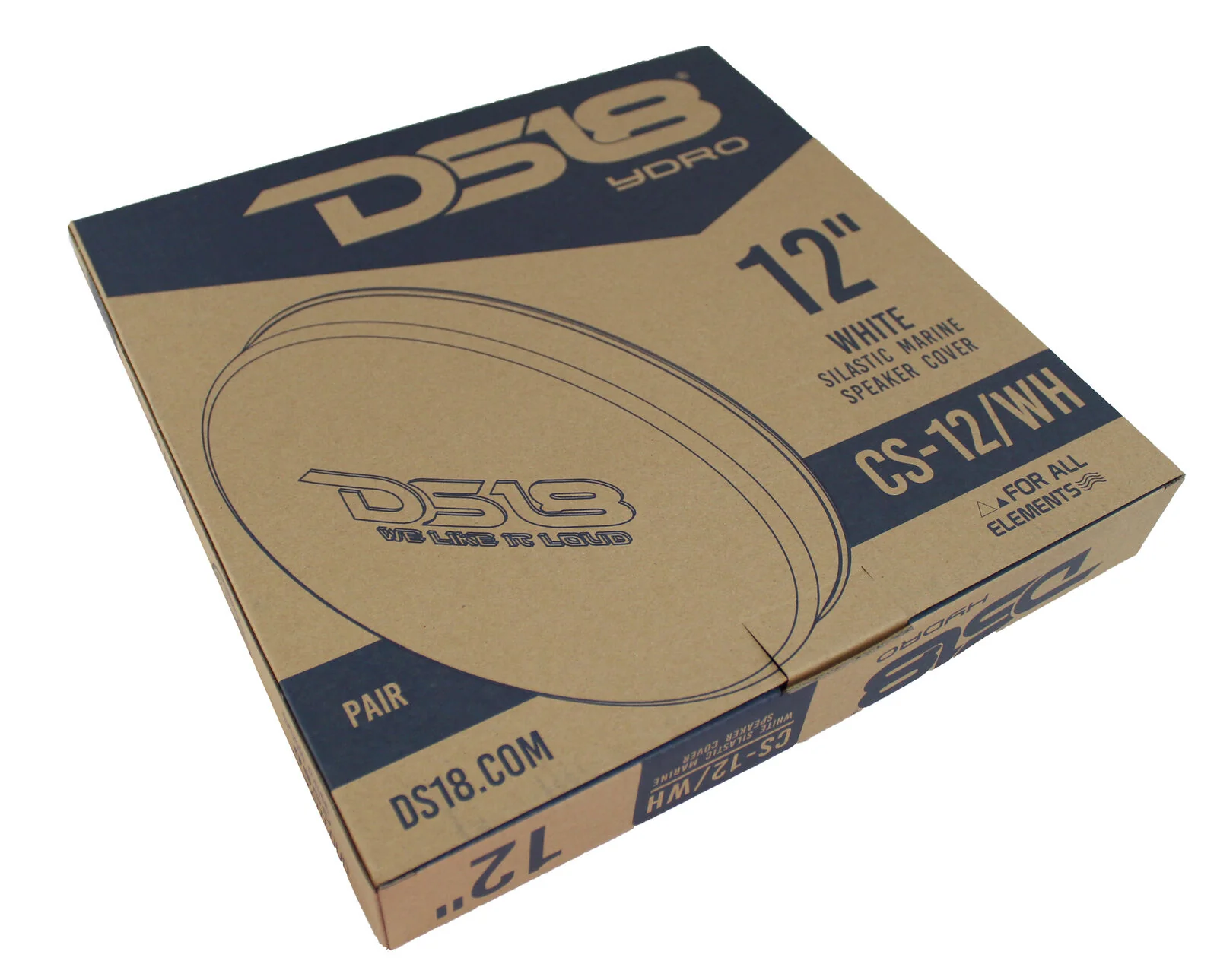Pair of DS18 Hydro 12" White Silicone Marine Speaker Cover CS-12/WH - Image 3