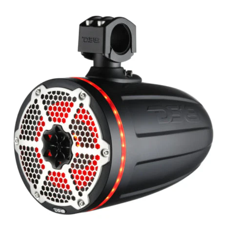 Pair of DS18 Hydro NXL-X8TPNEO/BK 8" 1100W 4 Ohm RGB LED Marine Tower Speaker - Image 2
