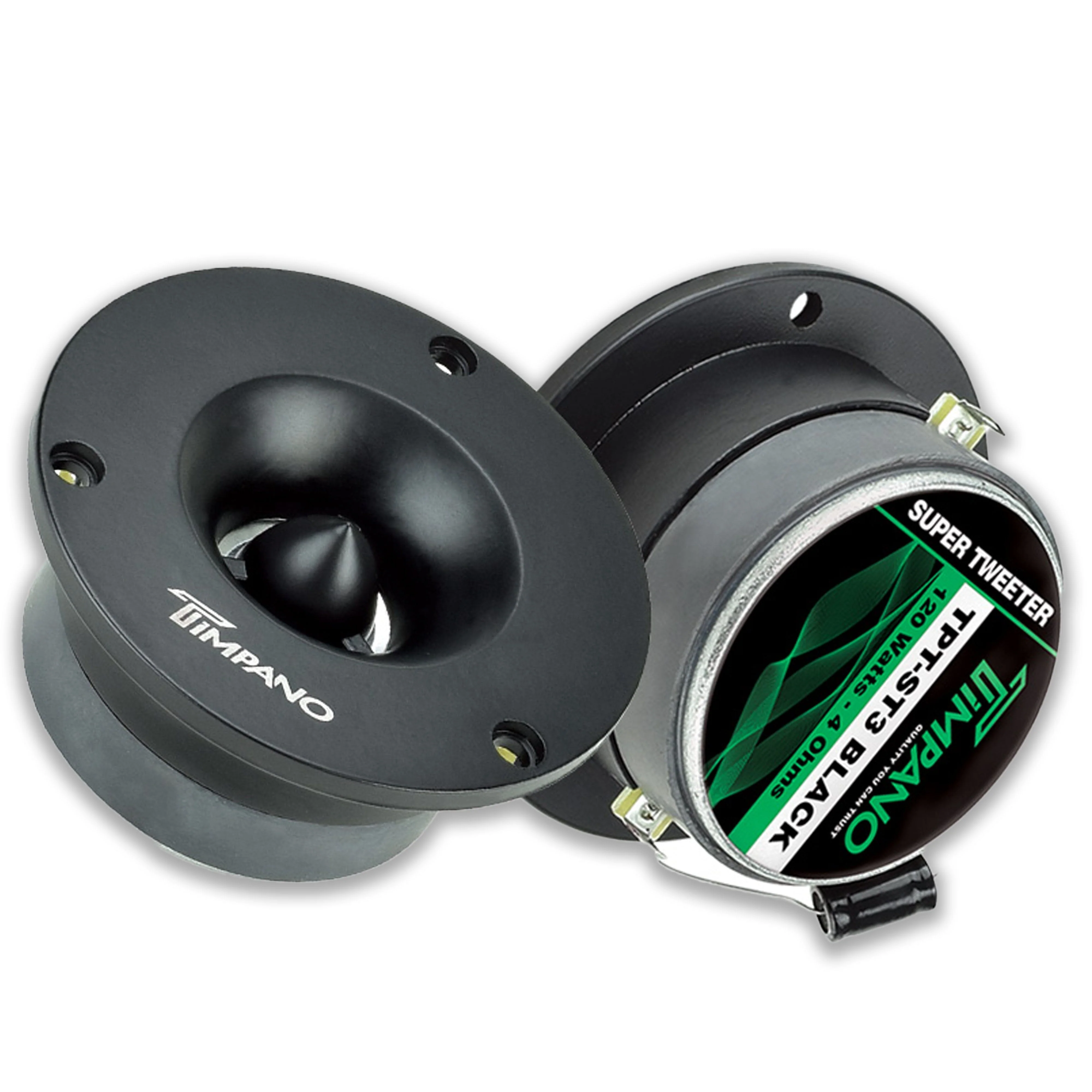 Pair of Timpano 6.5 Mid Bass Speakers w/ Black Bullet Super Tweeters 640W 4 Ohm - Image 5