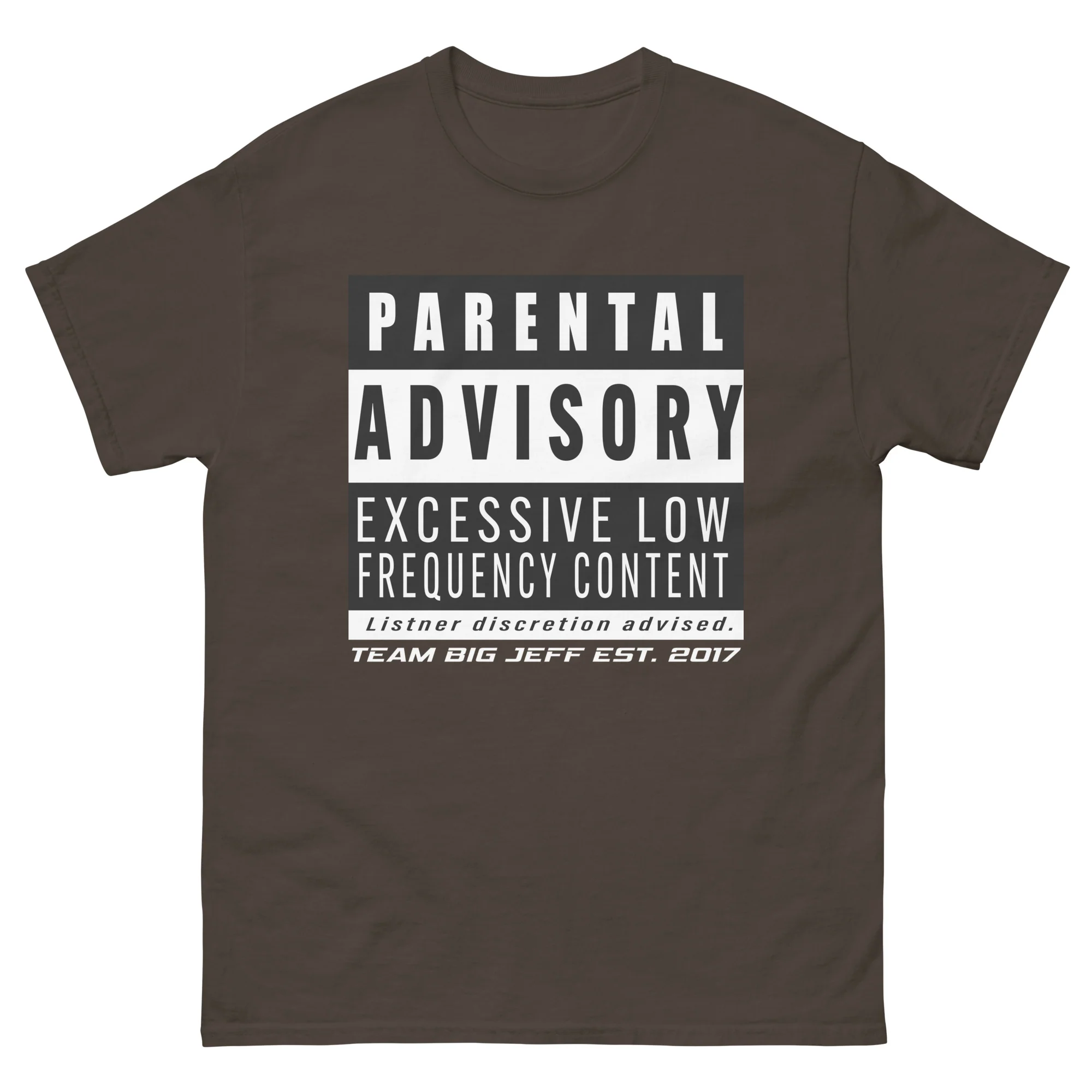 Parental Advisory: Excessive Low Frequency Content – Basshead Classic T-Shirt - Image 13