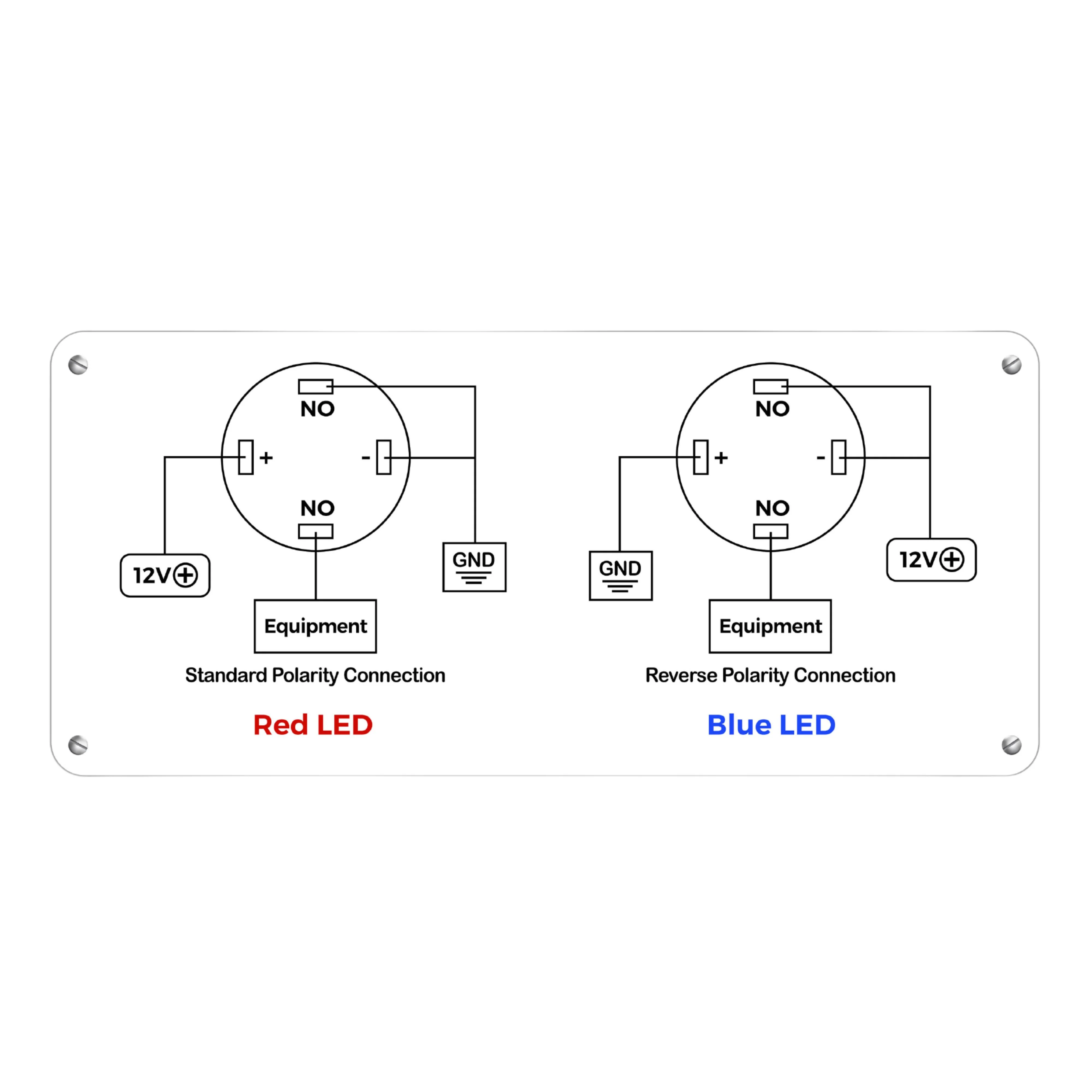Blue and Red LED 15 Amp 12 Volt Momentary Push-Button Switch w/Rubber Grounding - Image 5