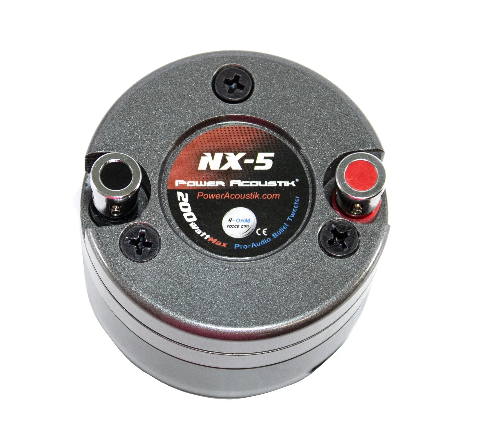 Power Acoustik Pair of 1" Pro Audio Bullet Horn Super Tweeters Black 400W 4 Ohm - Image 5