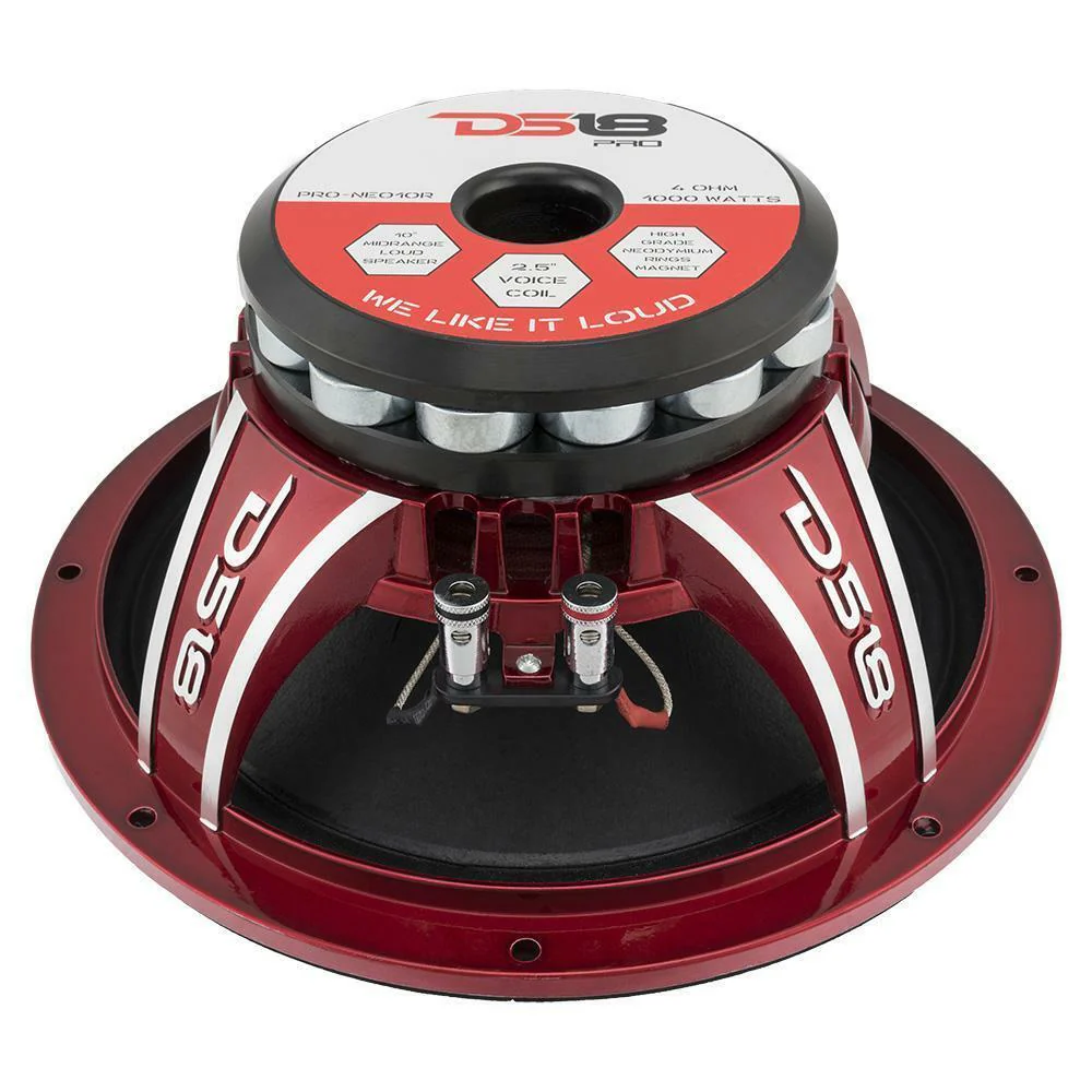 Pro 10" Midrange Motorcycle Loudspeaker 1000W 4 Ohm DS18 Neodymium PRO-NEO10R - Image 4