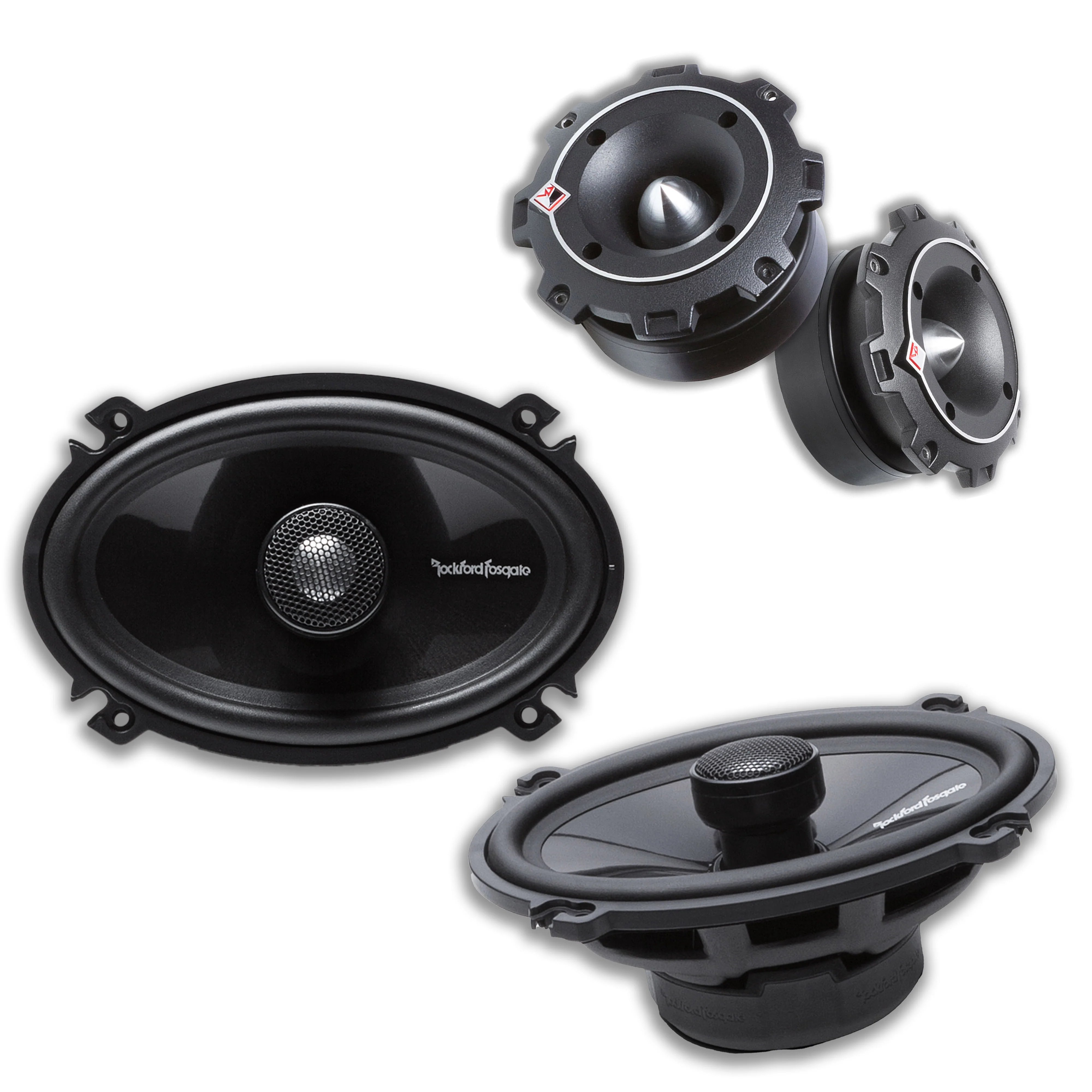 Rockford Fosgate 4x6 Fullrange Speakers 180W 4 Ohm 2 Way & 1 Tweeters 200W