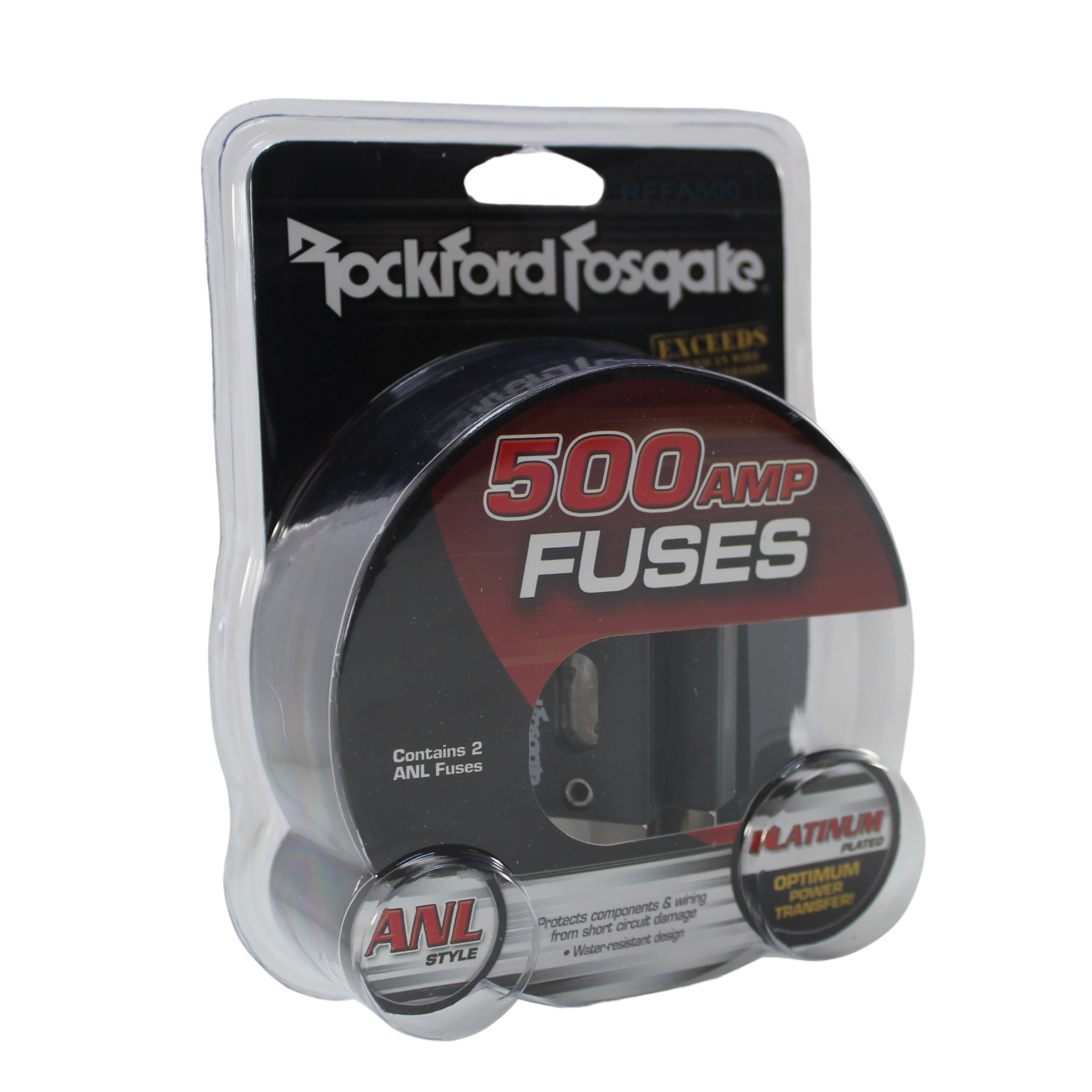 Rockford Fosgate 500 Amp ANL Fuse Platinum Finish (2-Pack) RFFA500 - Image 2