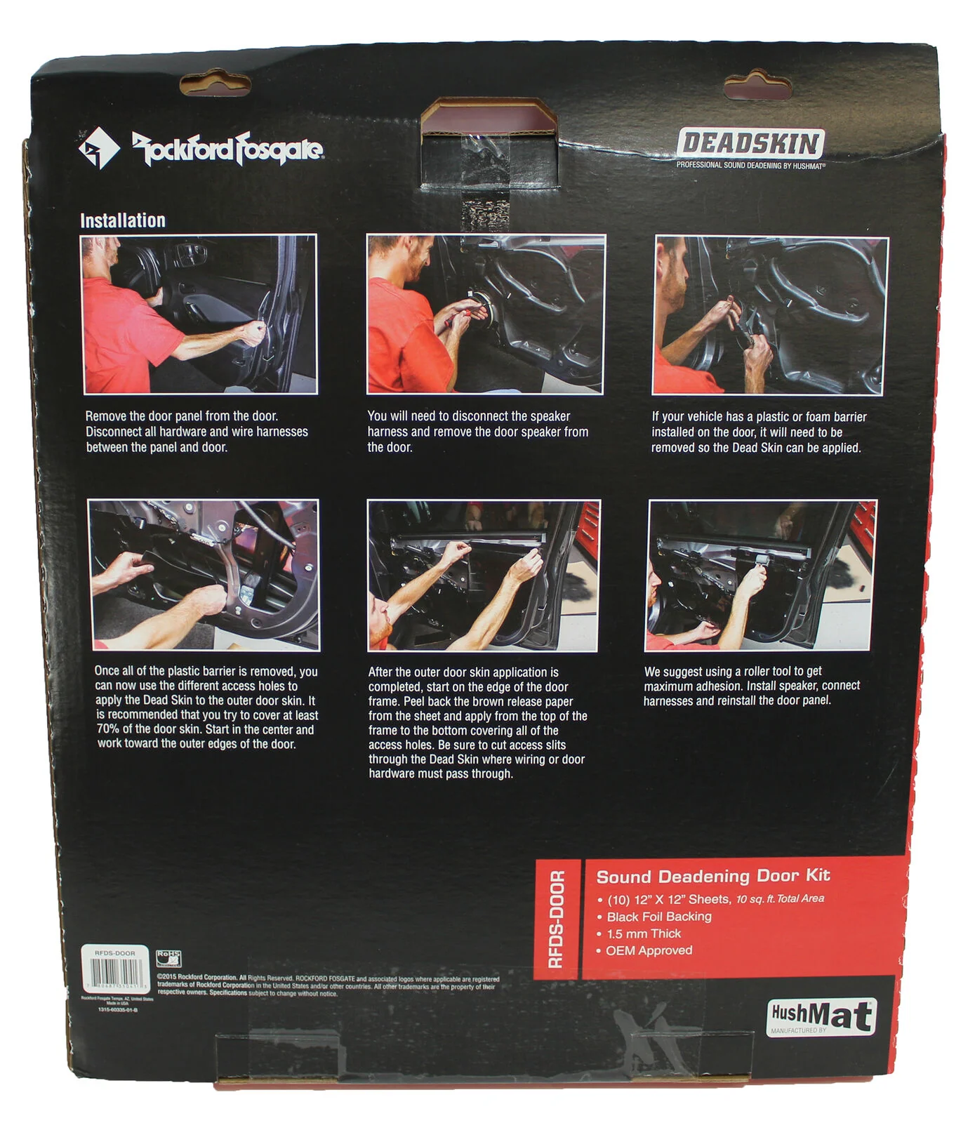 Rockford Fosgate 10 SQ FT Sound Deadening Door Kit for 2 Doors RFDS-DOOR - Image 4
