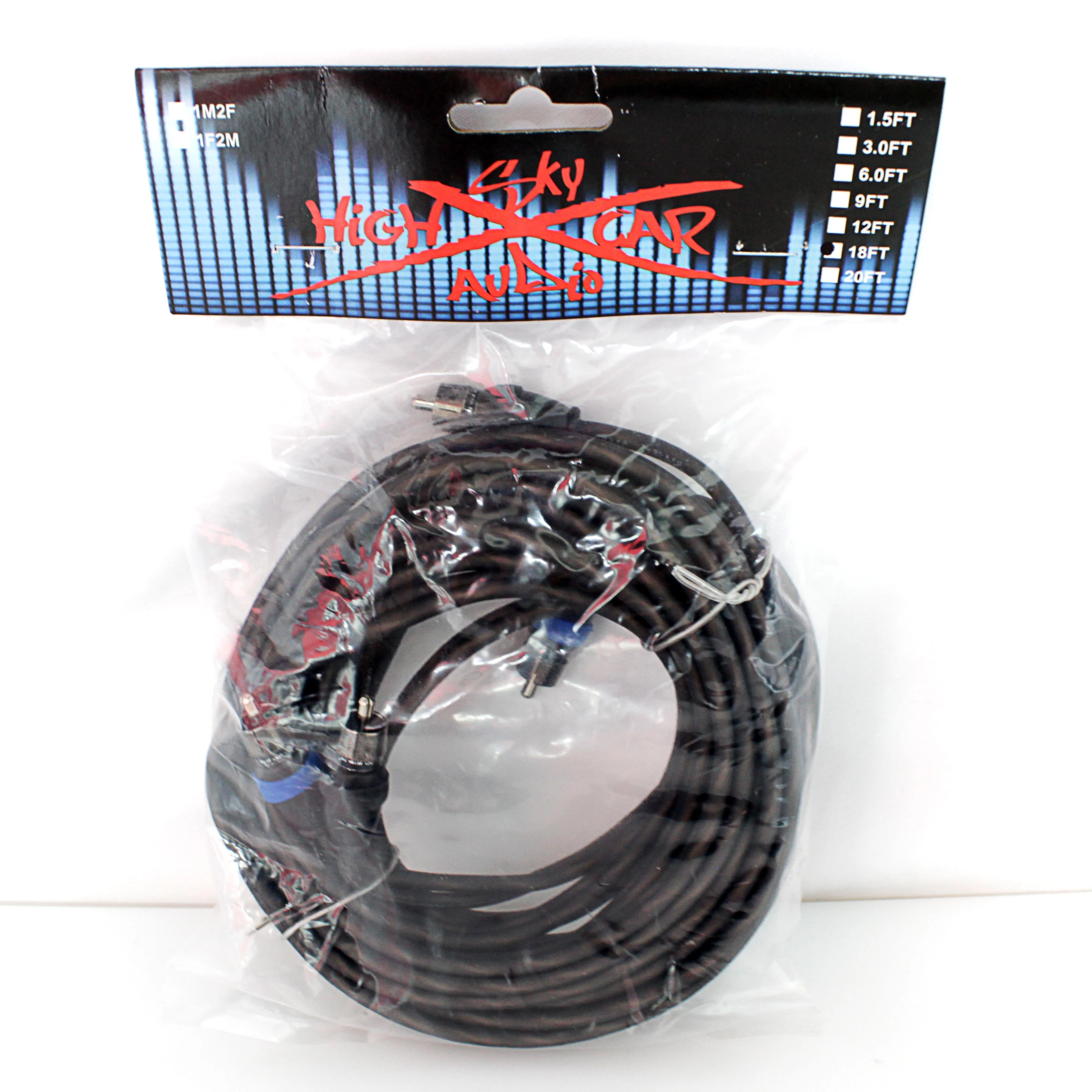 Sky High Car Audio Twisted 2-Channel Metal RCA Cable Wire 18 Feet - Image 3