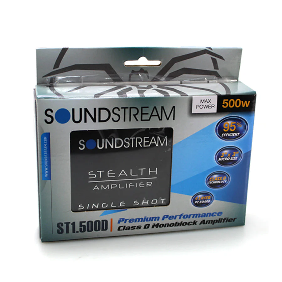 Monoblock 500 Watt 2-Ohm Micro Compact Car Audio Amplifier Soundstream ST1.500D - Image 5