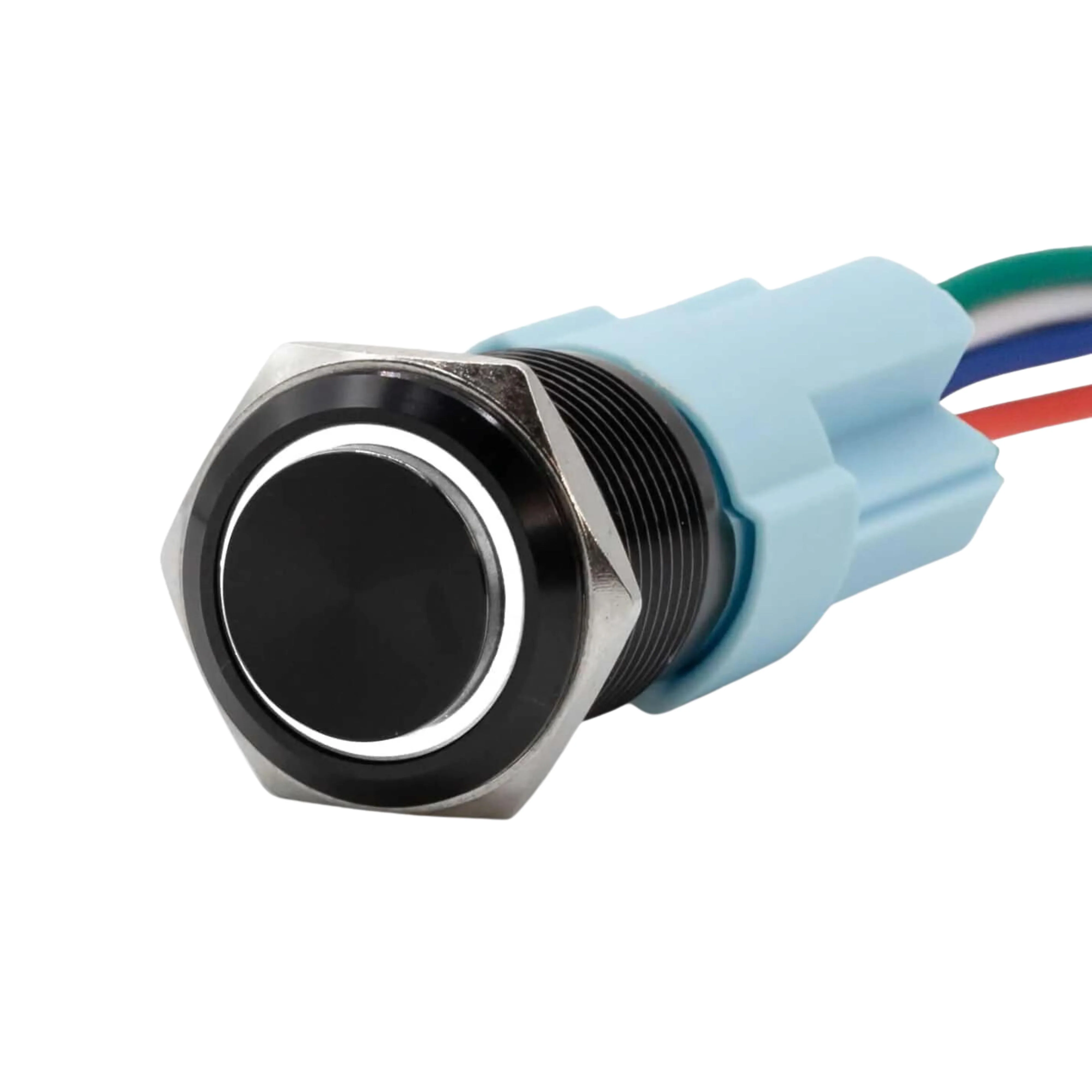 Sparked Innovation12V black ring light SPDT latching push-button switch - Image 3