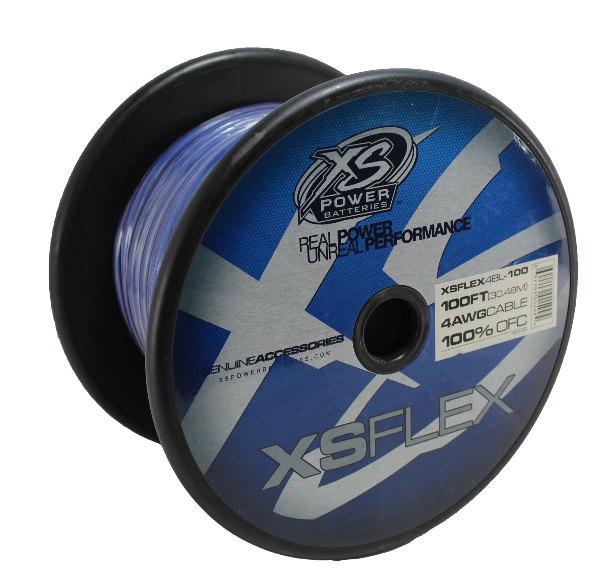 XS Power 4 AWG 100% Oxygen Free Copper XS Flex Power/Ground Wire Blue Lot - Image 2