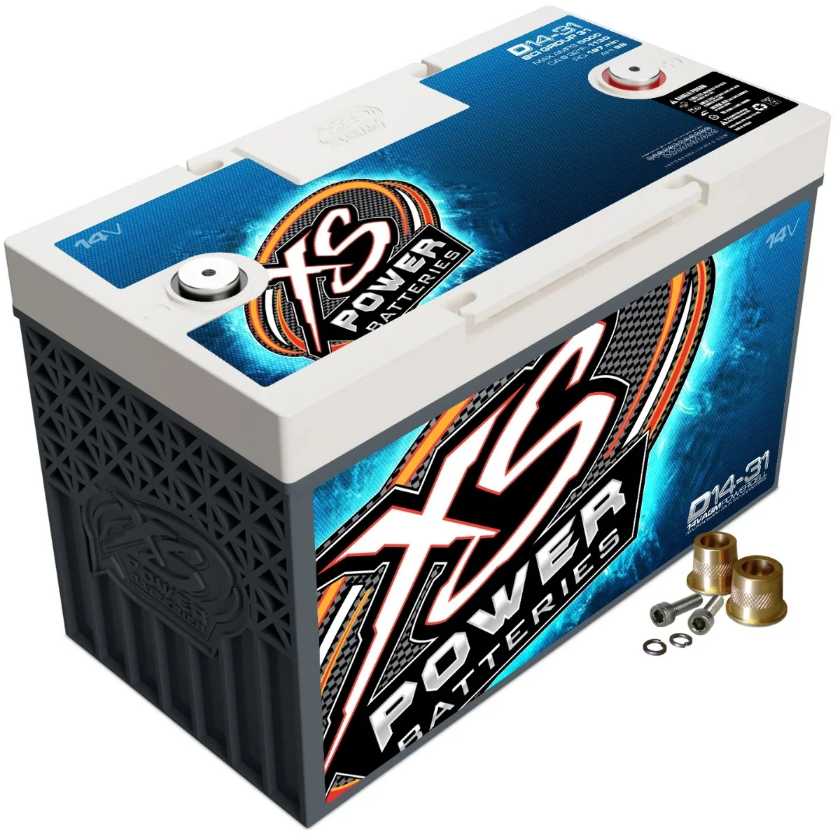 XS Power AGM Group 31 14v 5000 Amp D14-31 98 Ah Car Battery